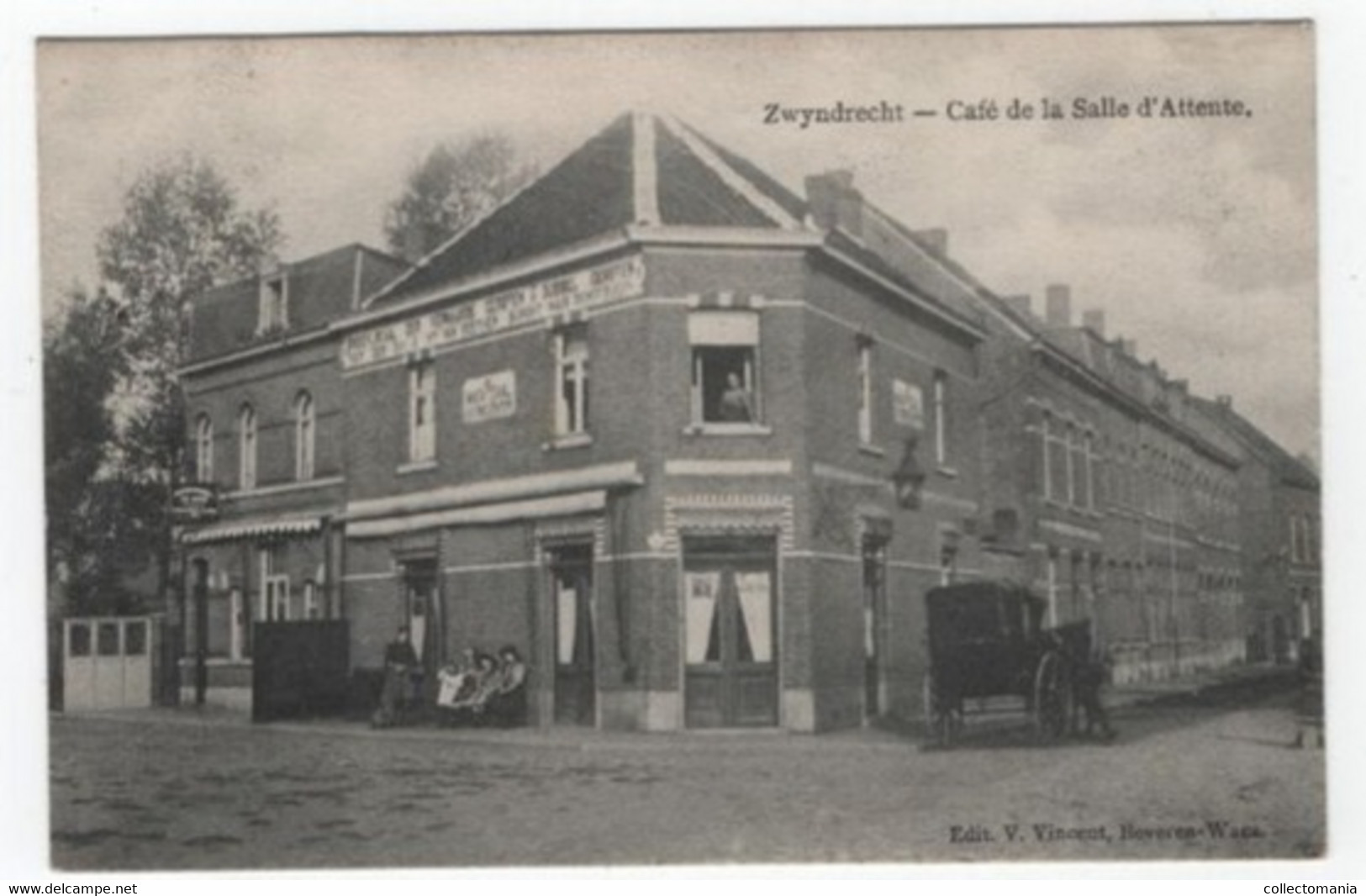 1 Oude Postkaart Zwijndrecht  Café De La Salle D'Attente 1911   Proeflokaal Der Vermaarde Gersten& Dubbel Gersten - Zwijndrecht