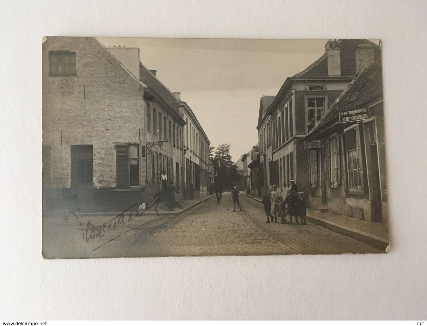 Aeltre  Aalter  FOTOKAART Van Een Centrumstraat  Café In De Tramstatie By Ch Ornelis - Aalter