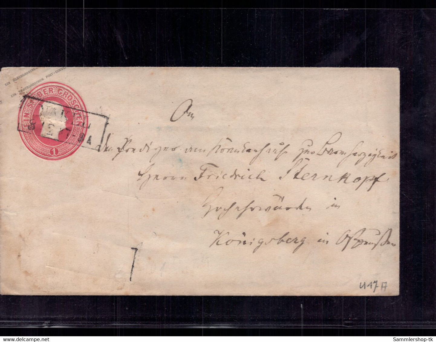 Preussen Ganzsache U17A Gelaufen - Postal  Stationery