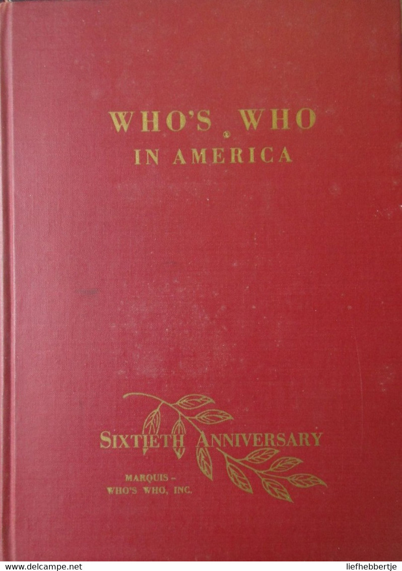 Who's Who In America - A Biographical Dictionary Of Notable Living Men And Women - 1958-1959 - Genealogy Genealogie - Estados Unidos