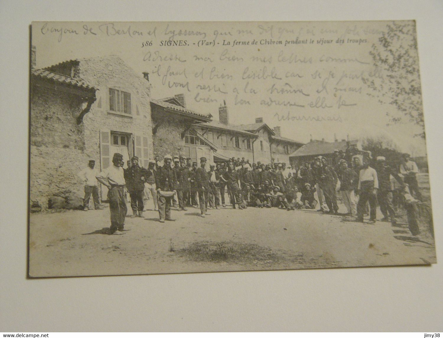 VAR-586-SIGNES-LA FERME DE CHIBRON PENDANT LE SEJOUR DES TROUPES ANIMEE - Signes