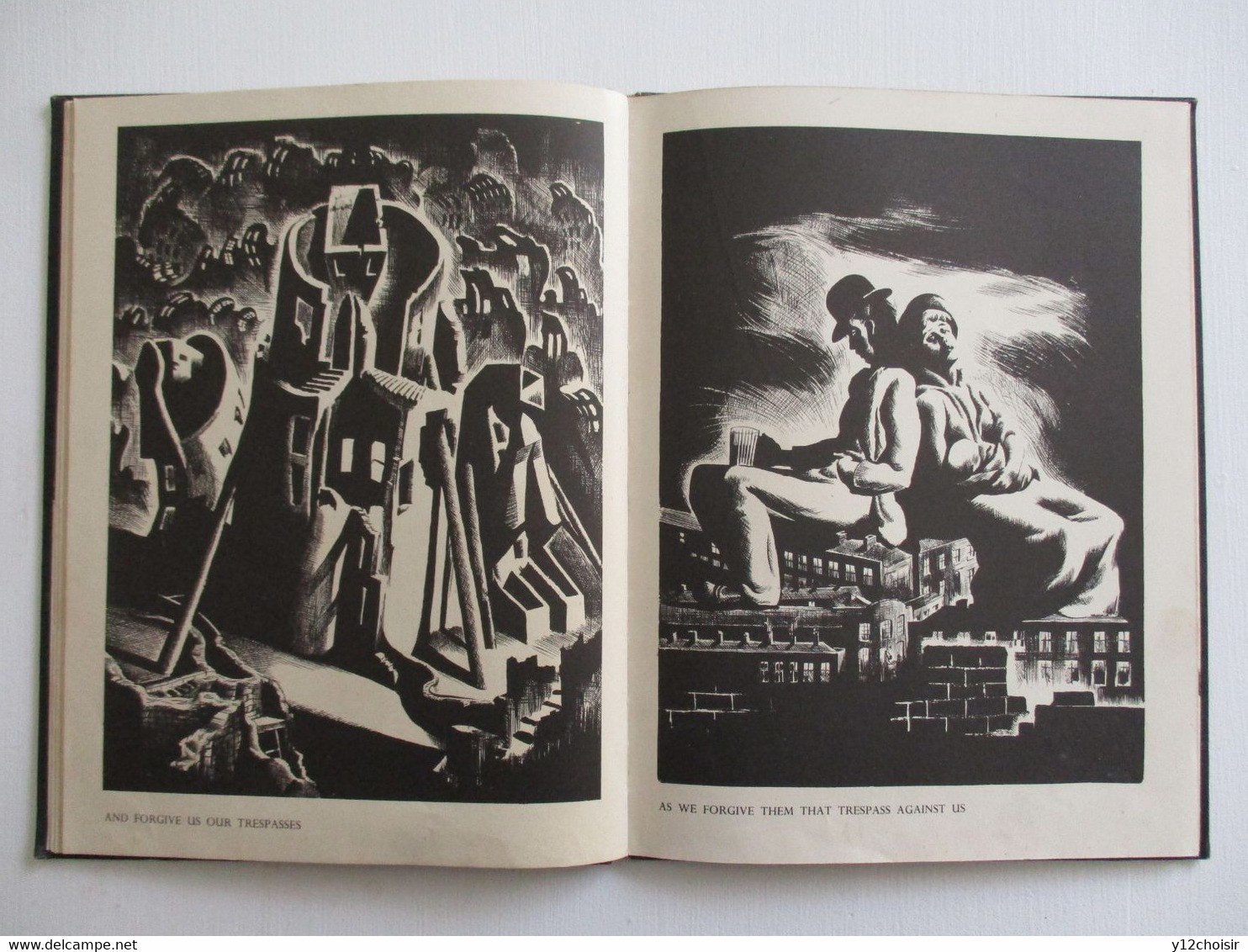 LIVRE 1946 THE LORD'S PRAYER IN BLACK AND WHITE JONATHAN CAPE THIRTY BEDFORD LONDON LONDRES DESSINS ARTHUR WRAGG