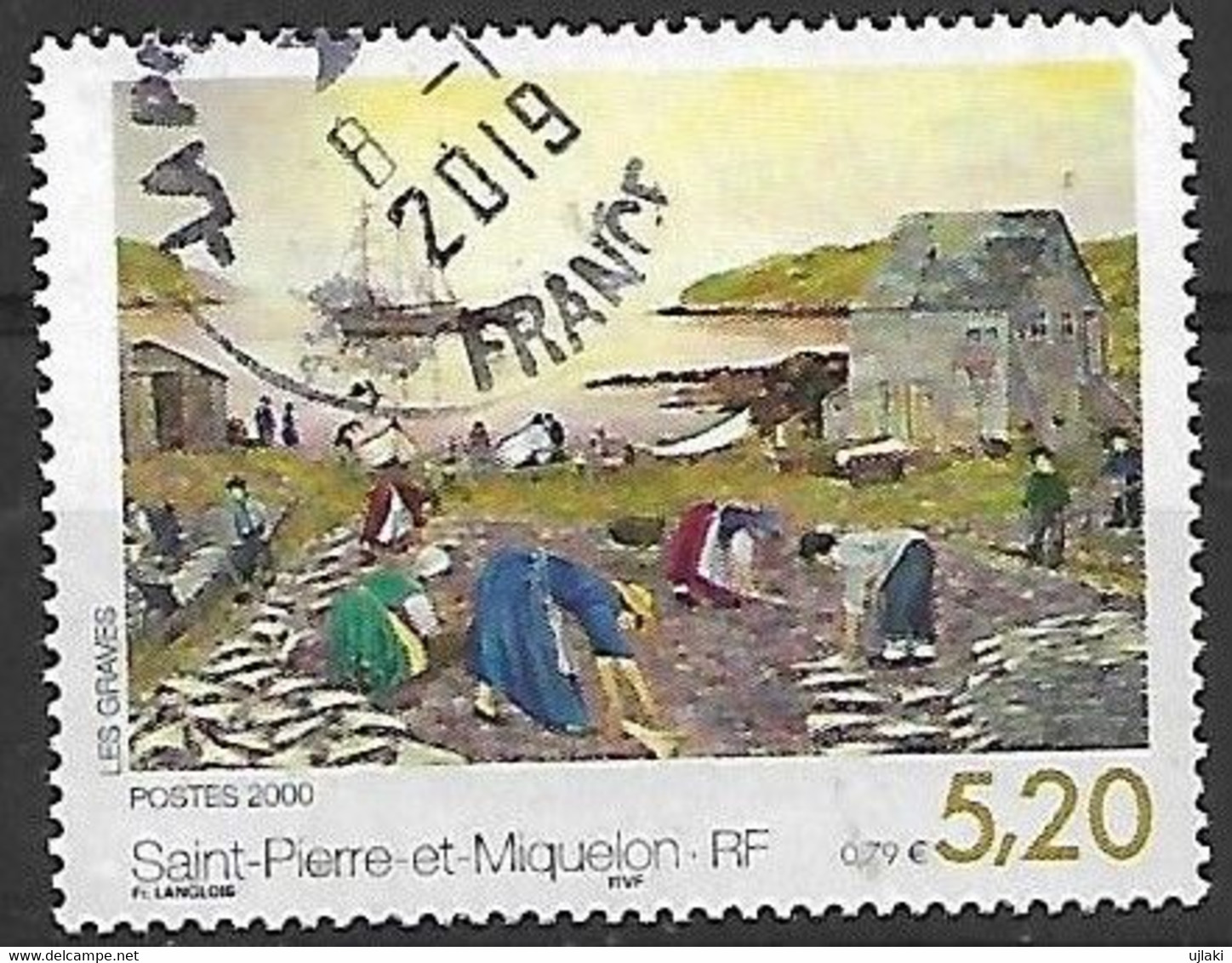 St PIERRE ET MIQUELON:territire D'outre Mer Les Graves N°709  Année:2000 - Oblitérés