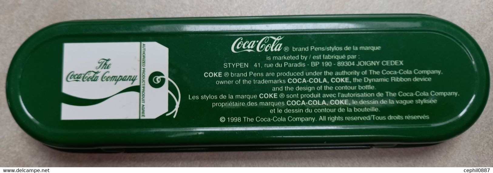 Coca Cola: Trousse Métallique à Stylo (1998) - Autres & Non Classés