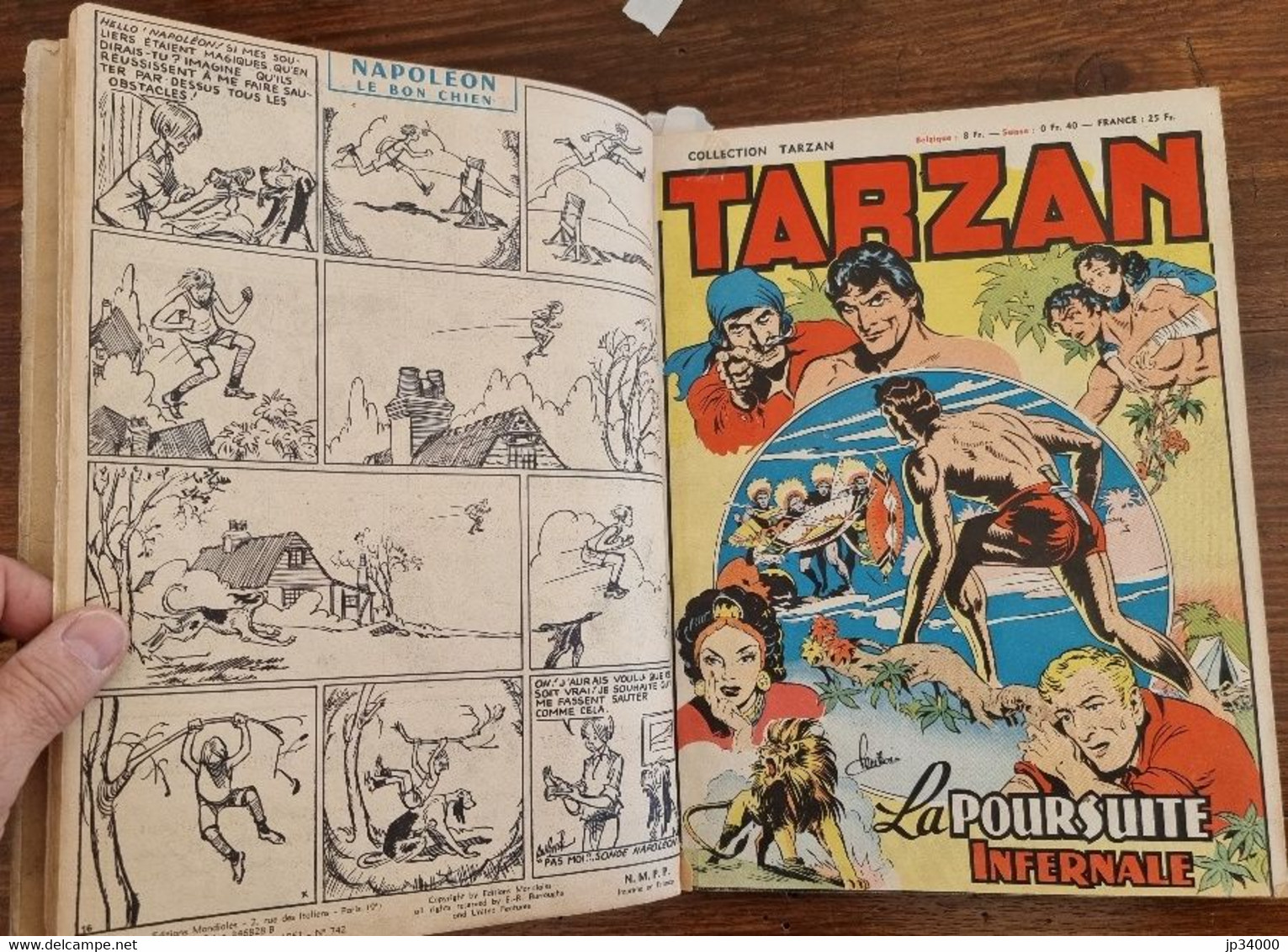 TARZAN Recueil N°9 Contenant Les N°89 à 98 (Collection S1  Publiée En 1951 ) BE - Tarzan