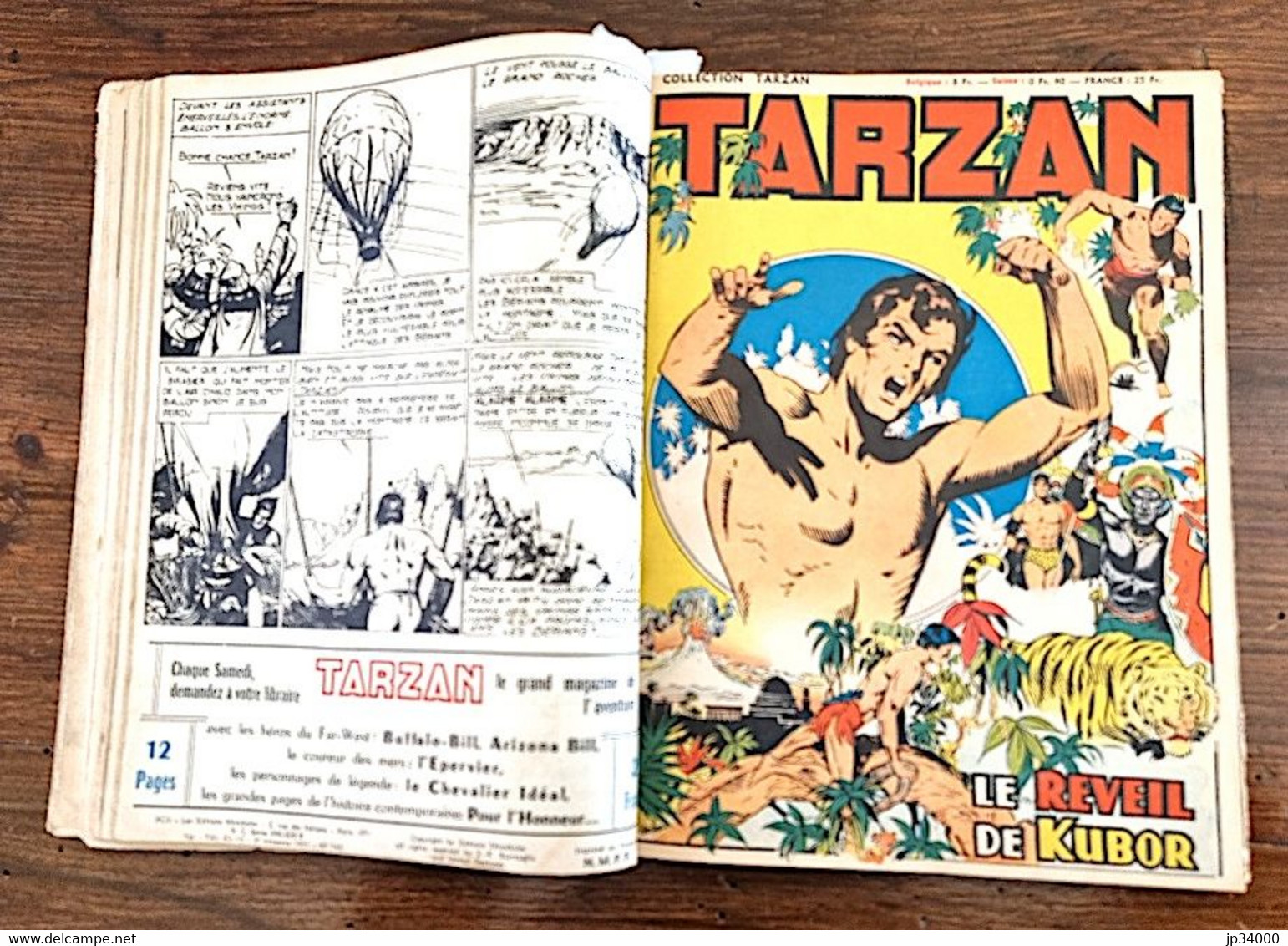 TARZAN Recueil N°9 Contenant Les N°89 à 98 (Collection S1  Publiée En 1951 ) BE - Tarzan