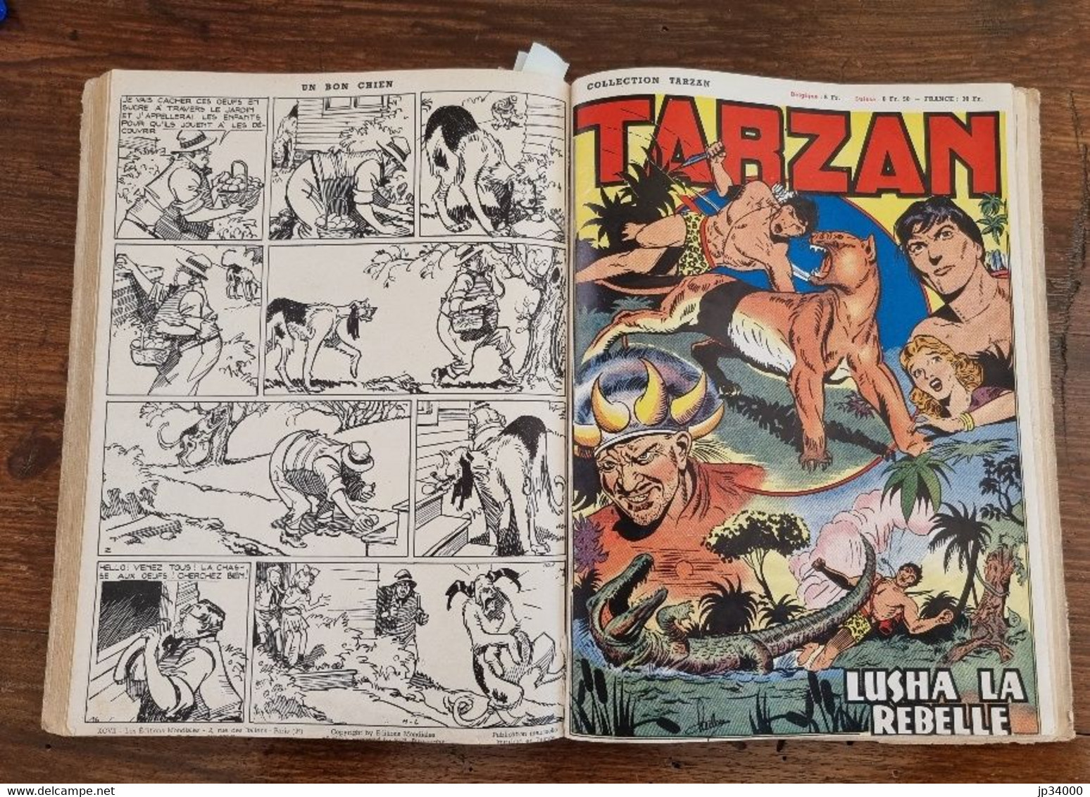 TARZAN Recueil n°9 contenant les n°89 à 98 (Collection s1  publiée en 1951 ) BE