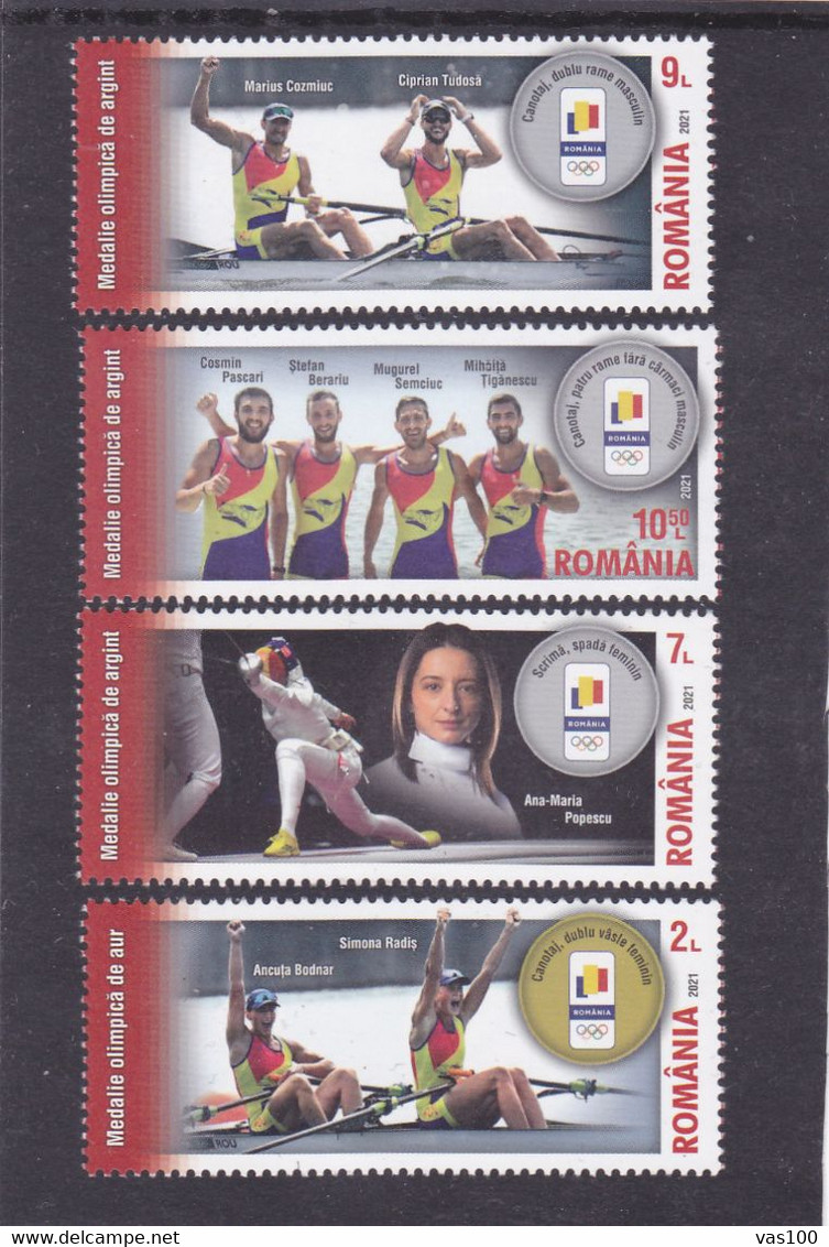Romania Rumänien MNH ** Olympic Medals Tokio 2020 - 2021 Set - Neufs