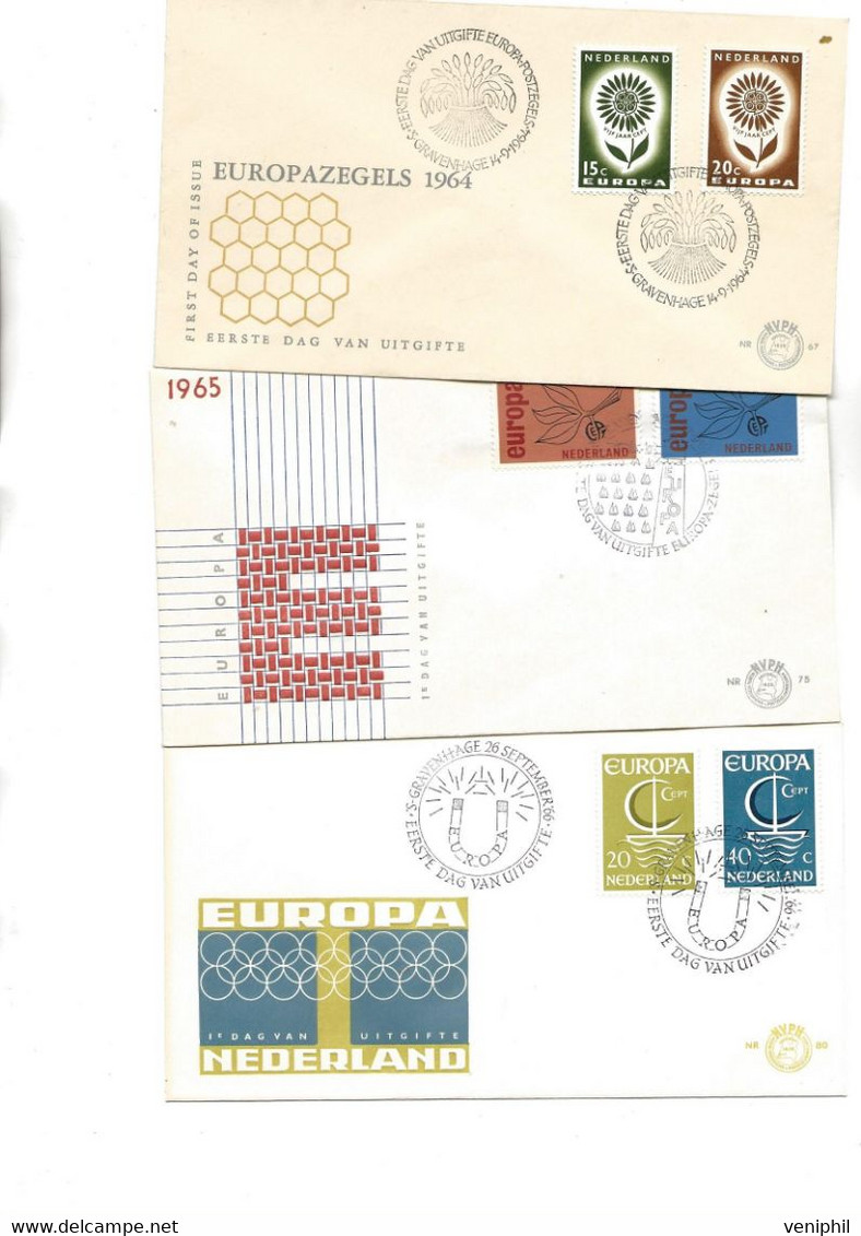 LOT DE 10 LETTRES FDC -EUROPA ANNEE 1964 A 1973  TTB - FDC