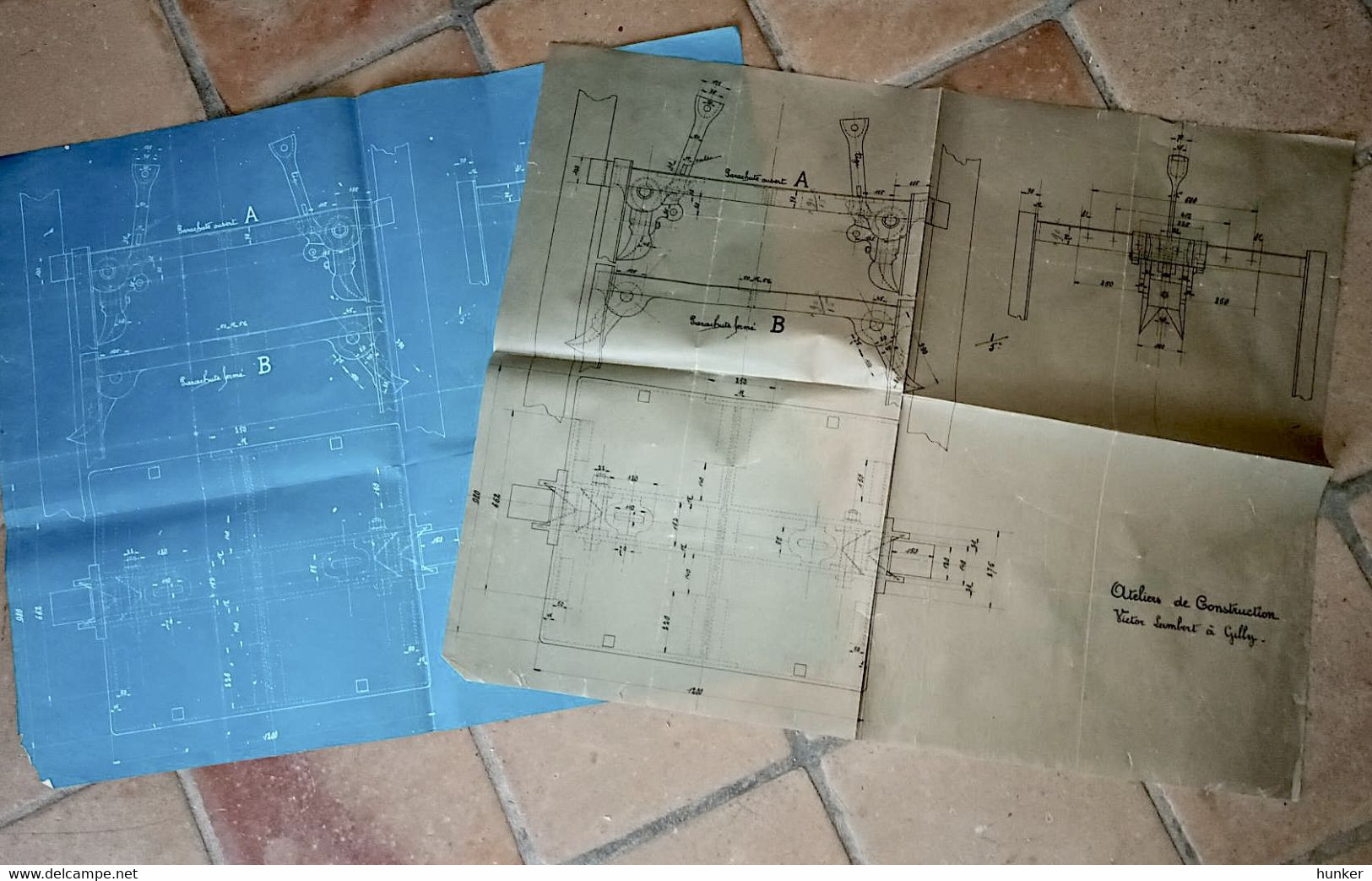 Plan Parachute De Cage De Mine Atelier De Gilly Belgique Mines Industrie Charbonnages - Maschinen