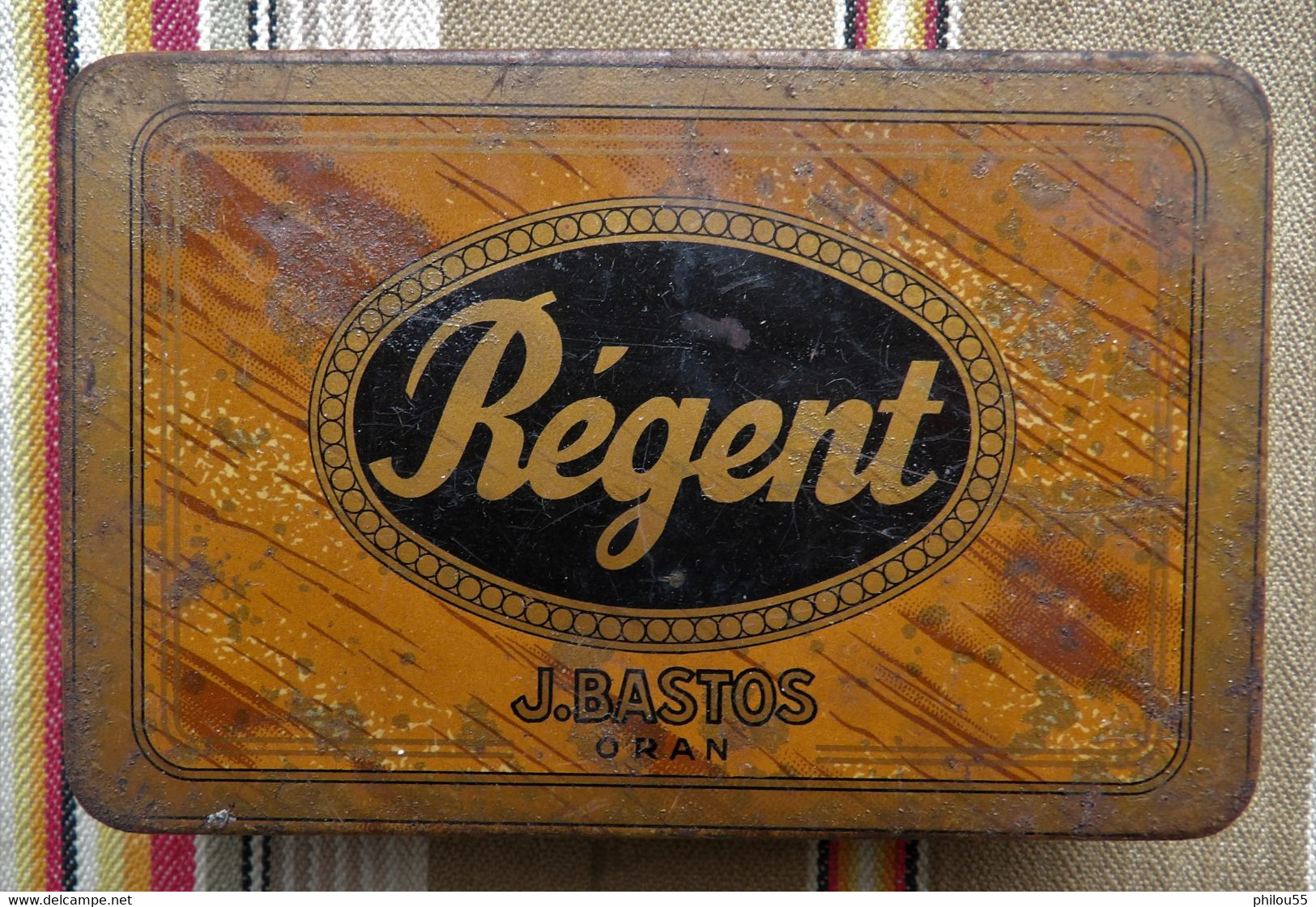 Ancienne Boite De Cigarettes Regent J. BASTOS ORAN - Estuches Para Cigarrillos (vacios)