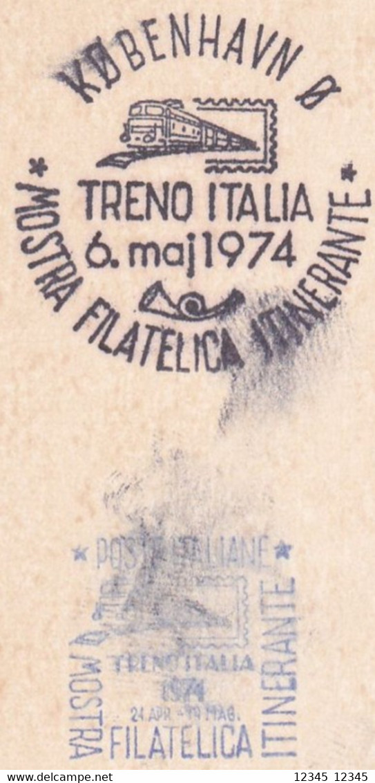 Denemarken 1974, Card Stamped With Train Motif - Briefe U. Dokumente