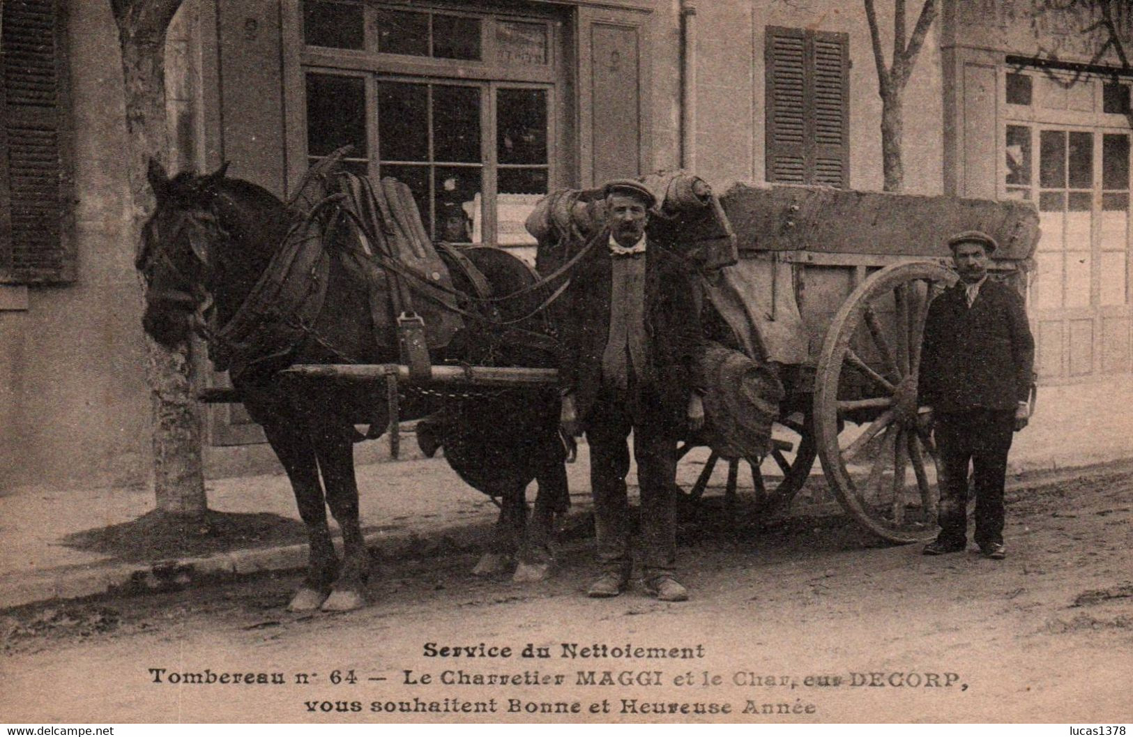 MARSEILLE  /  SERVICE DE NETTOIEMENT / TOMBEREAU N 64 / MAGGI ET DECORP / RARE + - Petits Métiers