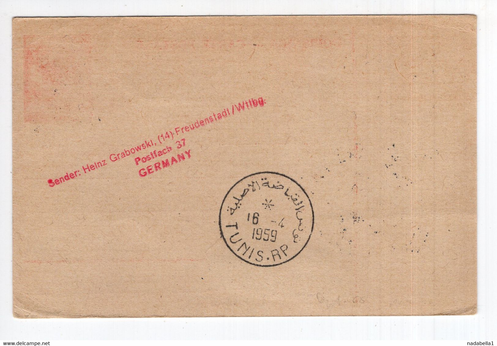 1959. YUGOSLAVIA,SLOVENIA,AIRMAIL,LJUBLJANA-AMSTERDAM-TUNIS-LJUBLJANA,RETURNED,KLM FIRST FLIGHT TO TUNISIA - Luftpost