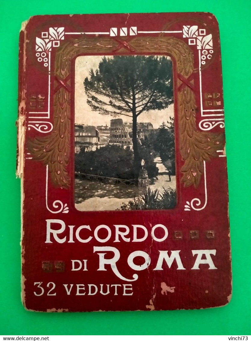 !-ITALIA-RICORDO DI ROMA DEL 1919 ALBUM CON 32 VEDUTE - Collections & Lots