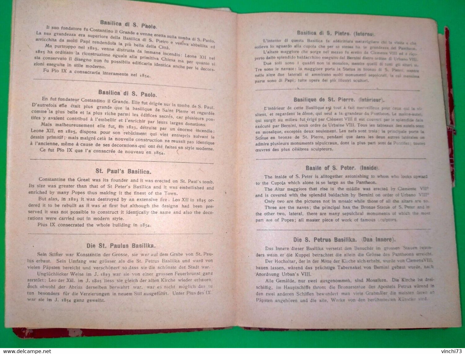 !-ITALIA-RICORDO DI ROMA DEL 1919 ALBUM CON 32 VEDUTE