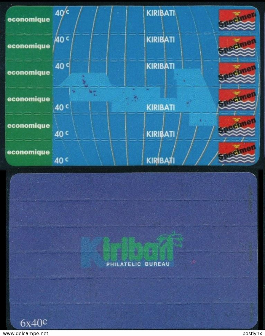 KIRIBATI 1993 Maps Flags 0.40 SPECIMEN StampCard - Iles