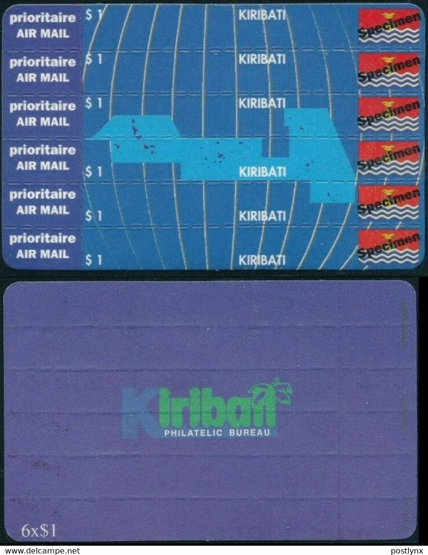 KIRIBATI 1993 Maps Flags $1 SPECIMEN StampCard - Isole