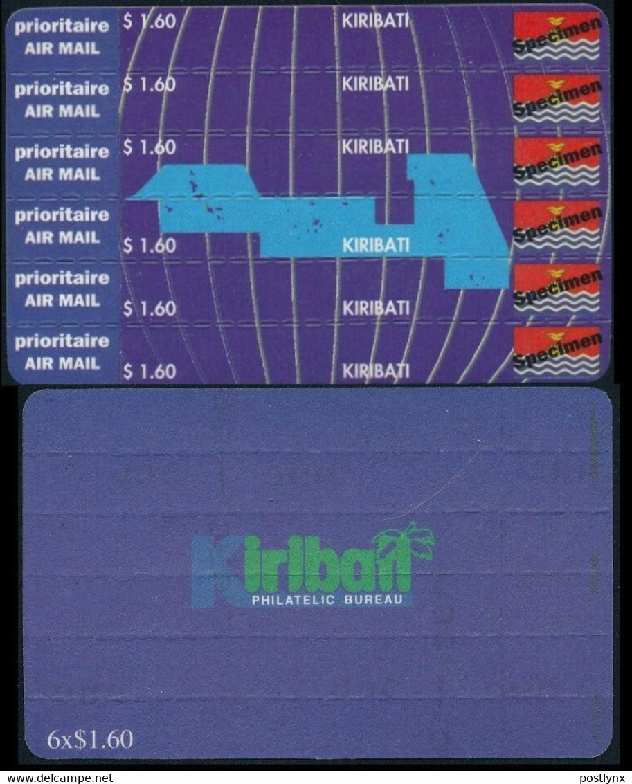 KIRIBATI 1993 Maps Flags $1.20 SPECIMEN StampCard - Islands