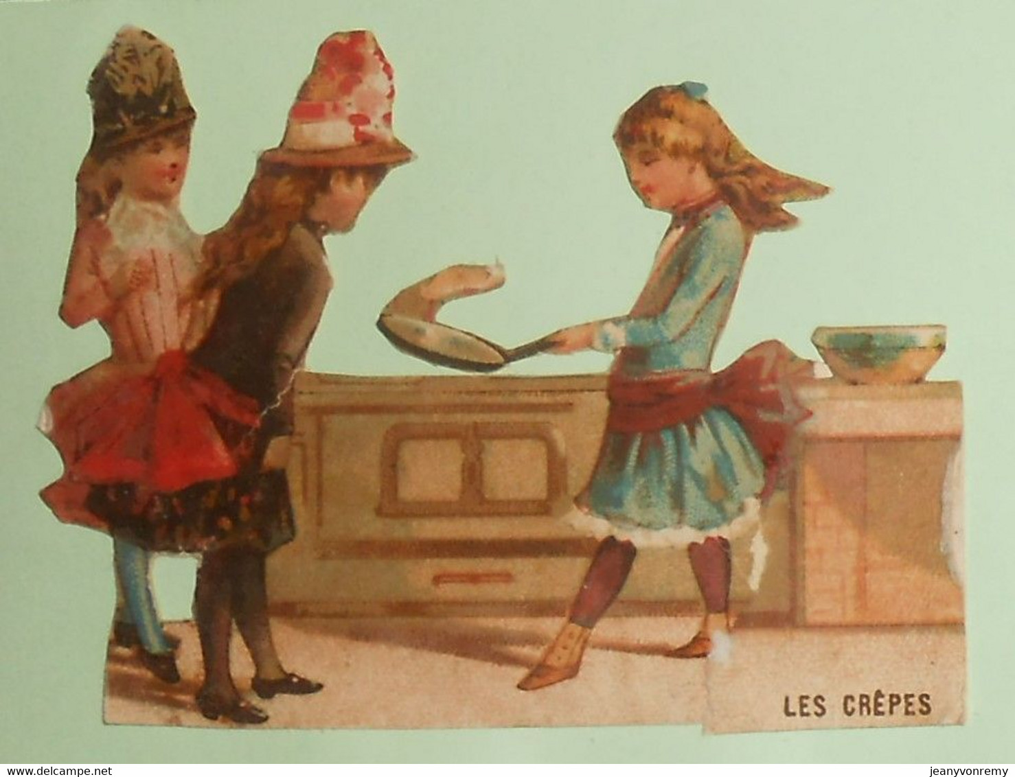 Découpis. Des Enfants Faisant Des Crêpes. Fin XIXe. - Enfants