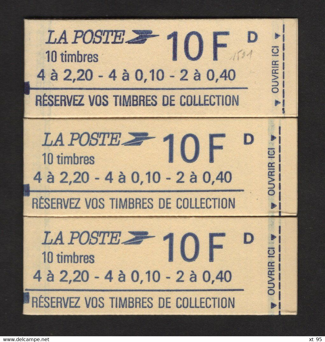 Carnet 1501 - Liberte De Gandon - Lot De 3 Carnets Non Ouverts - Modernes : 1959-...