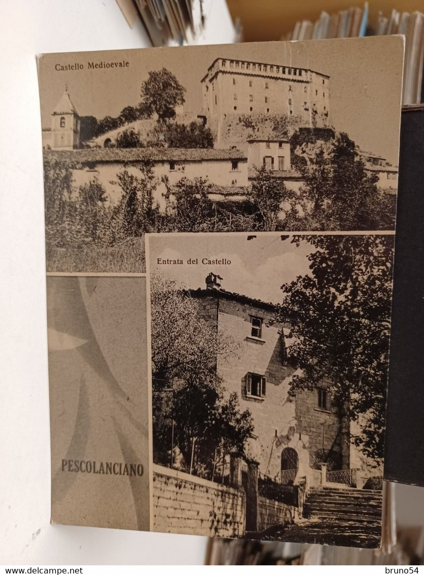 Cartolina Pescolanciano Provincia Isernia Castello Medioevale, Entrata 1957 - Isernia