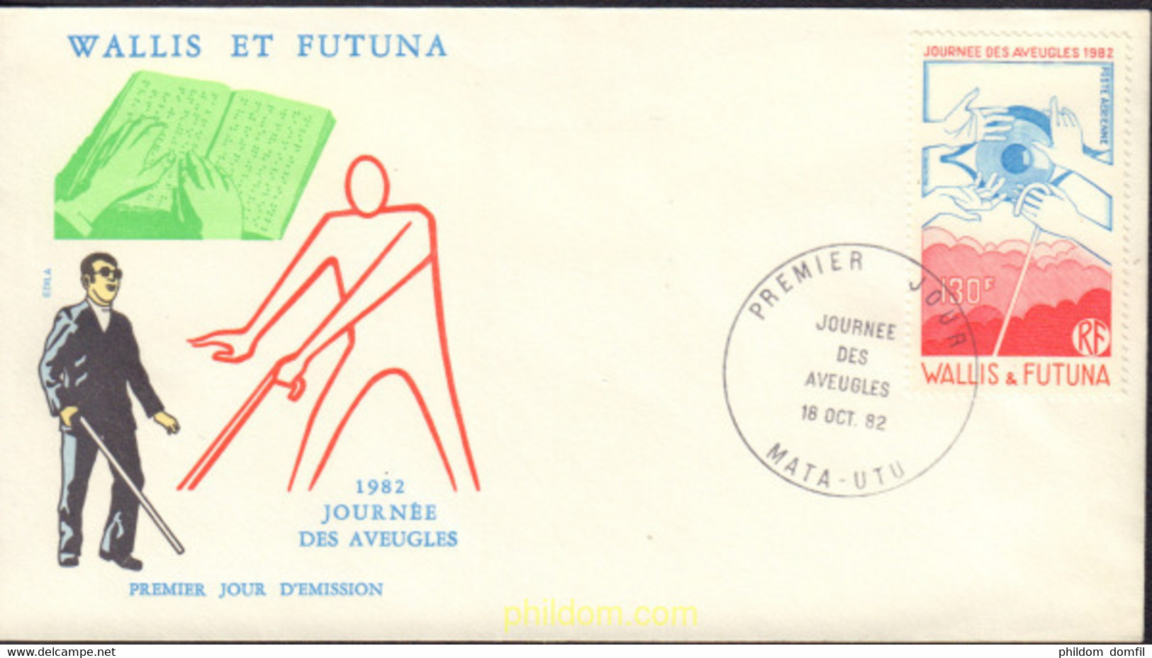 535496 MNH WALLIS Y FUTUNA 1982 DIA DE LOS INVIDENTES - Gebruikt