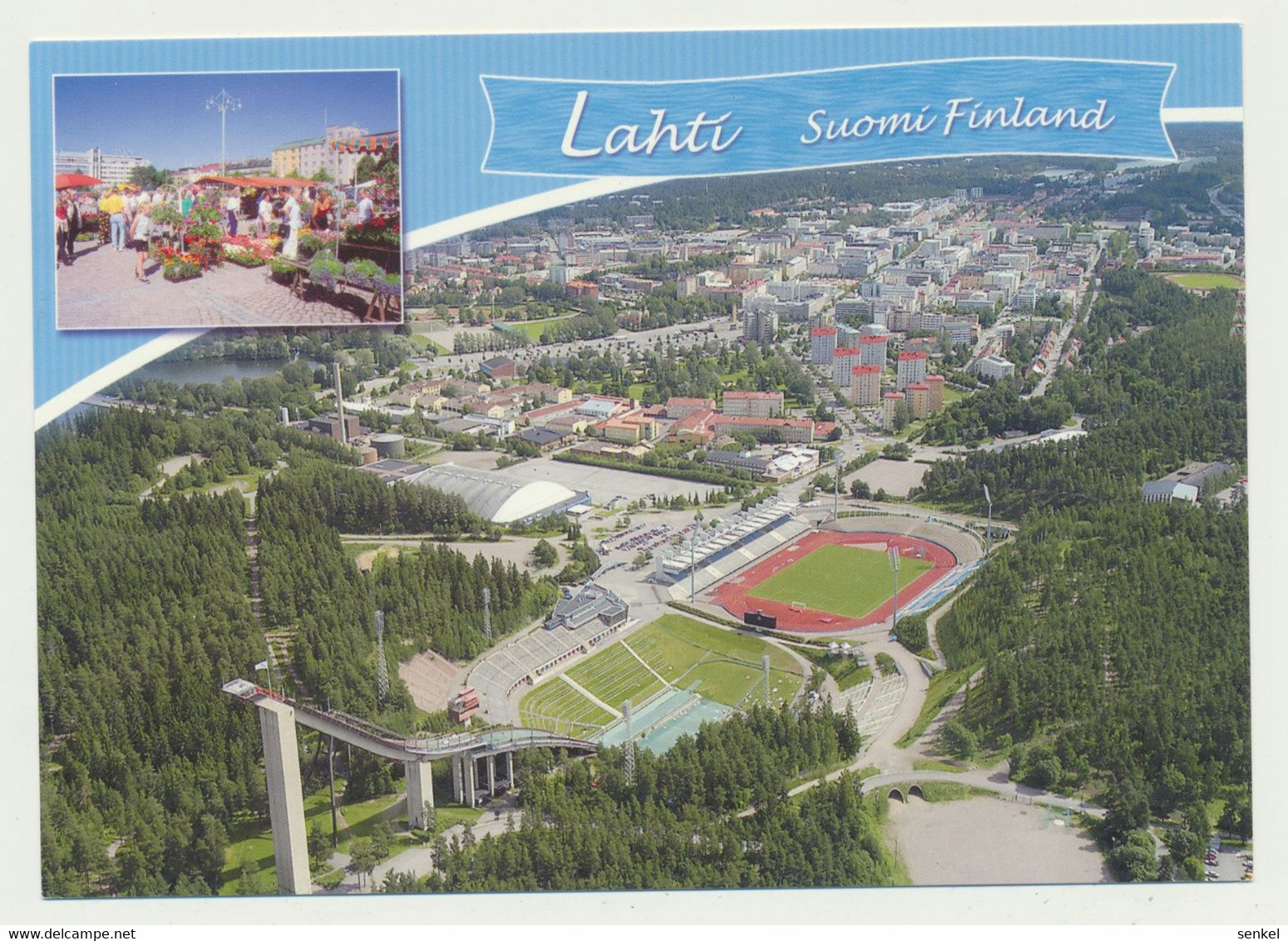 94-595 Finland Lahti Philatelic Exhibition 2015 Stadium Sent To Estonia - Brieven En Documenten