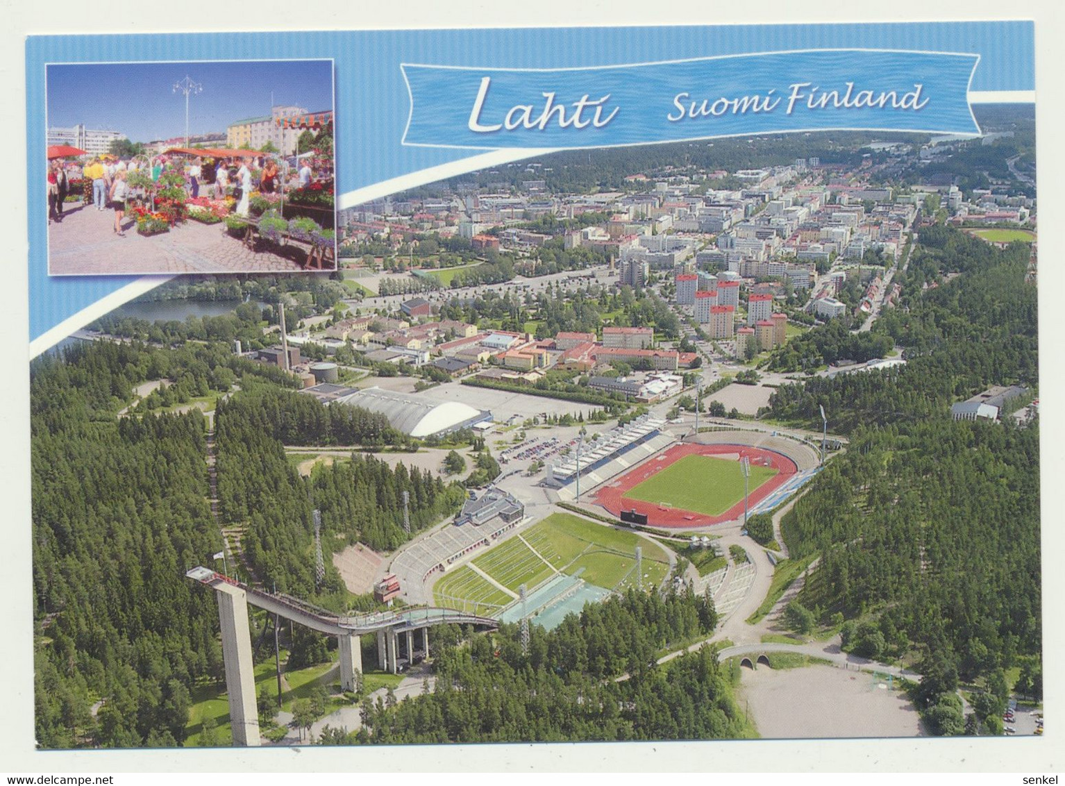 94-596 Finland Lahti Philatelic Exhibition 2015 Stadium Sent To Estonia - Brieven En Documenten