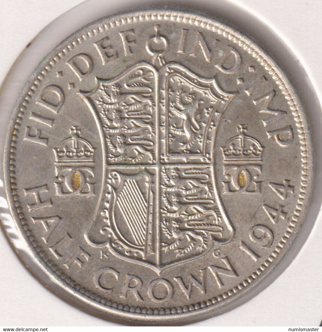 GREAT BRITAIN , HALF CROWN 1944 , HIGH GRADE - K. 1/2 Crown