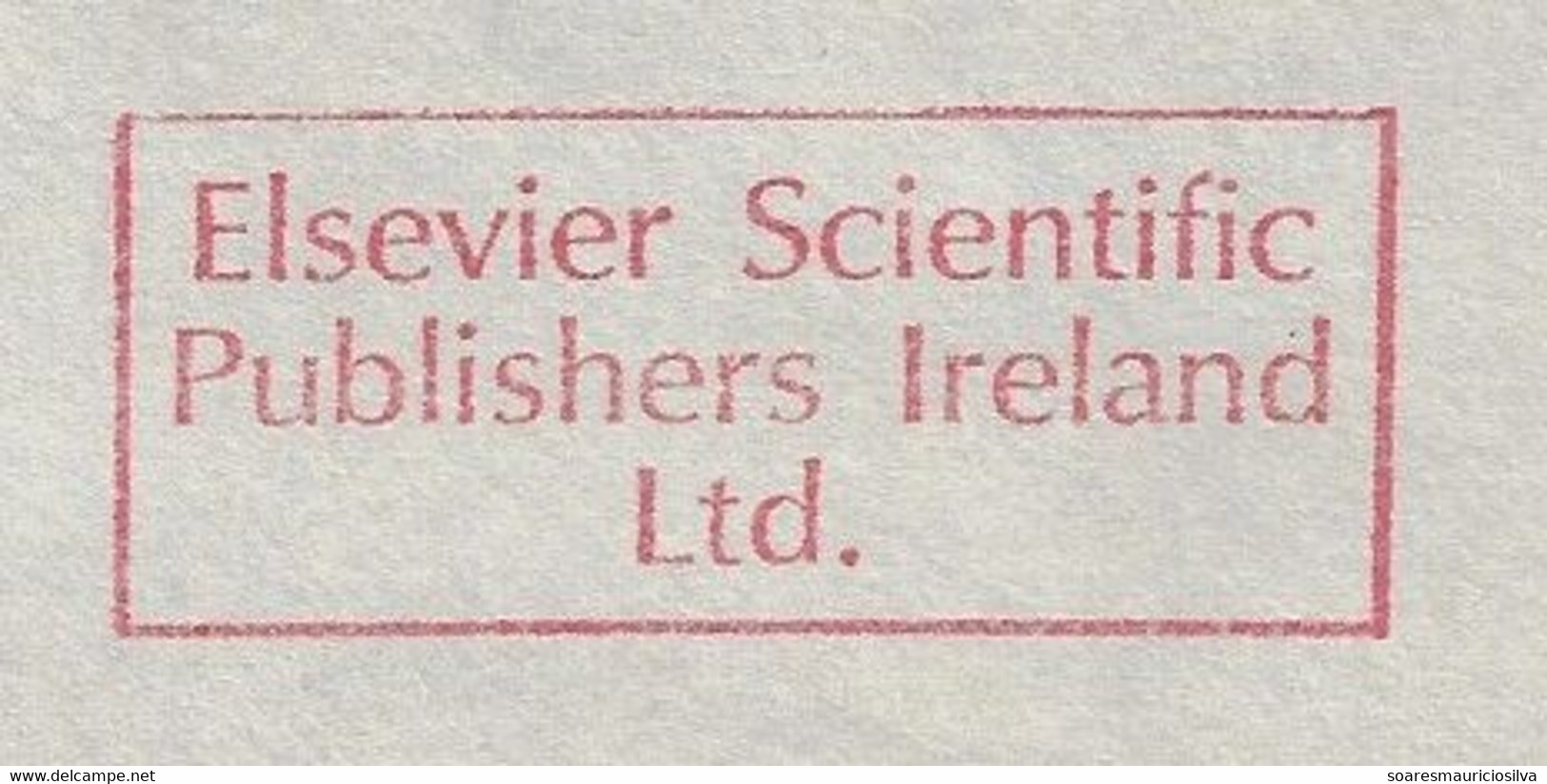 Ireland 1992 Fragment Cover Meter Stamp Pitney Bowes-GB 5000 Slogan Elsevier scientific Publisher In Sionainn - Covers & Documents