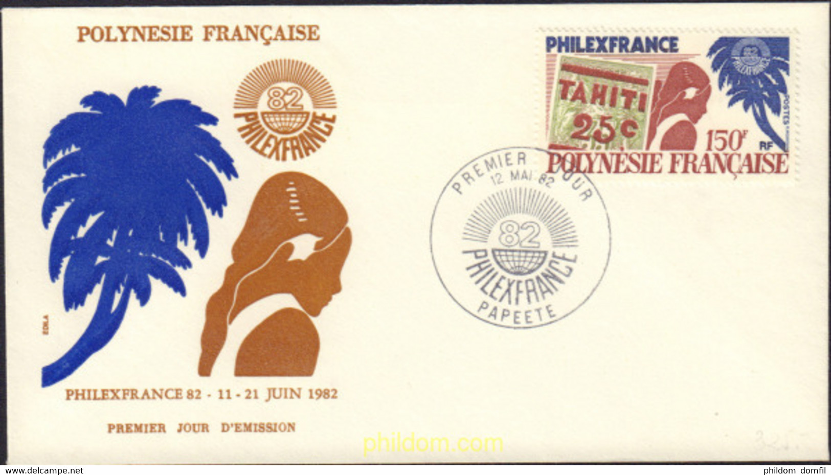 535270 MNH POLINESIA FRANCESA 1982 EXPOSICION FILATELICA INTERNACIONAL - PHILEXFRANCE-82 - Oblitérés
