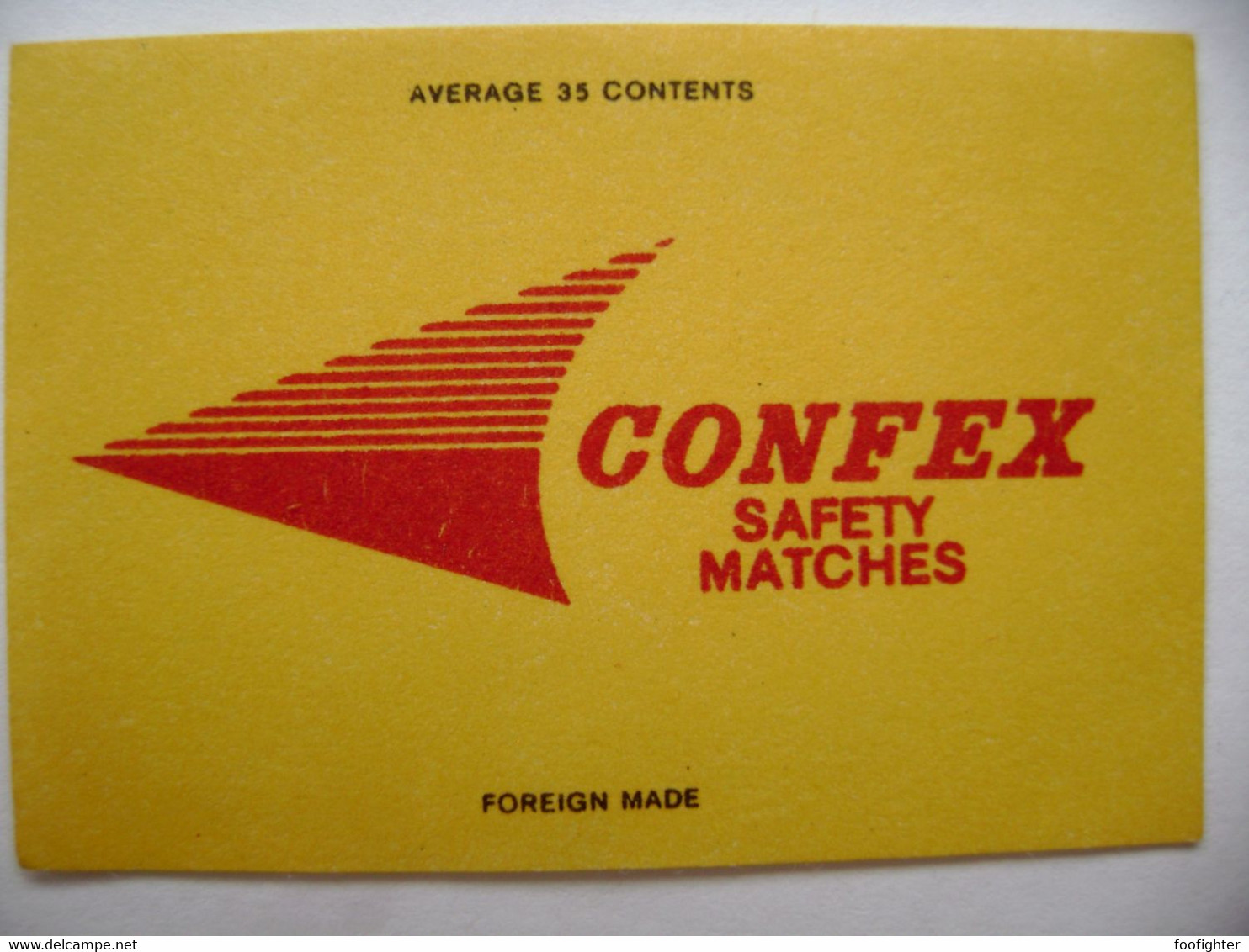 CONFEX Safety Matches - 35 Matches, Matchbox Label (5 X 3,4 Cm) Czechoslovakia Export UK - Zündholzschachteletiketten