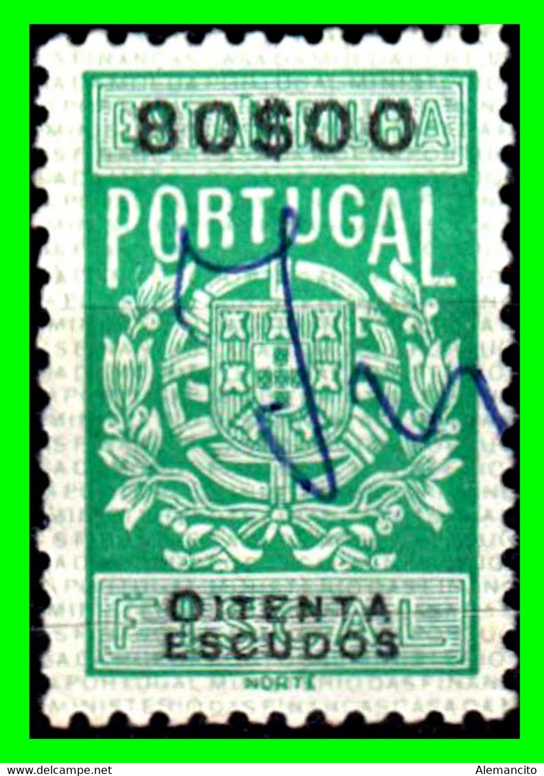 PORTUGAL  … ( EUROPA ) SELLO FISCAL 1940 - 80 ESCUDOS - Gebraucht