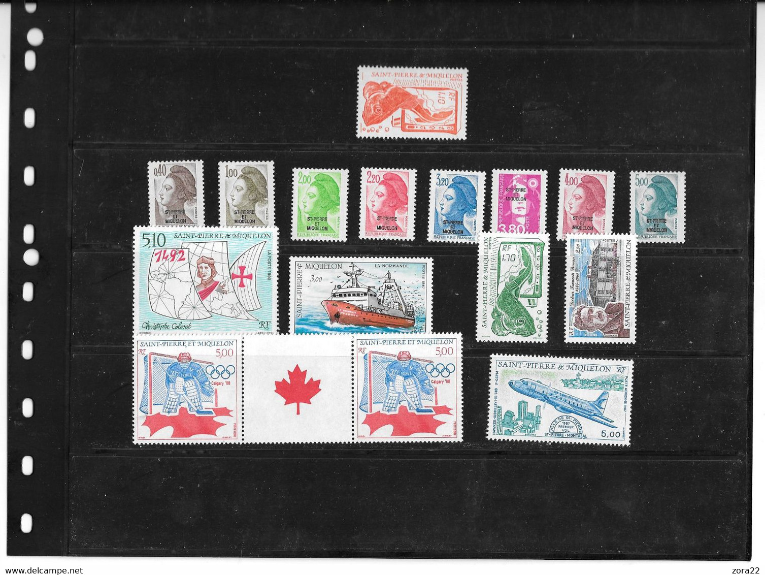 LOT Timbres ** St Pierre Et Miquelon  Sous Faciale - Collections, Lots & Séries