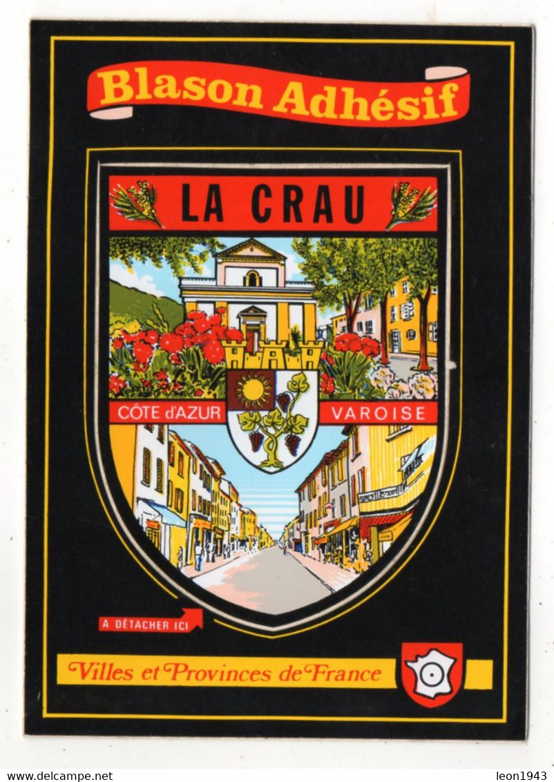 32055-LE-83-LA CRAU----Blason Adhésif------------Villes Et Province De France - La Crau