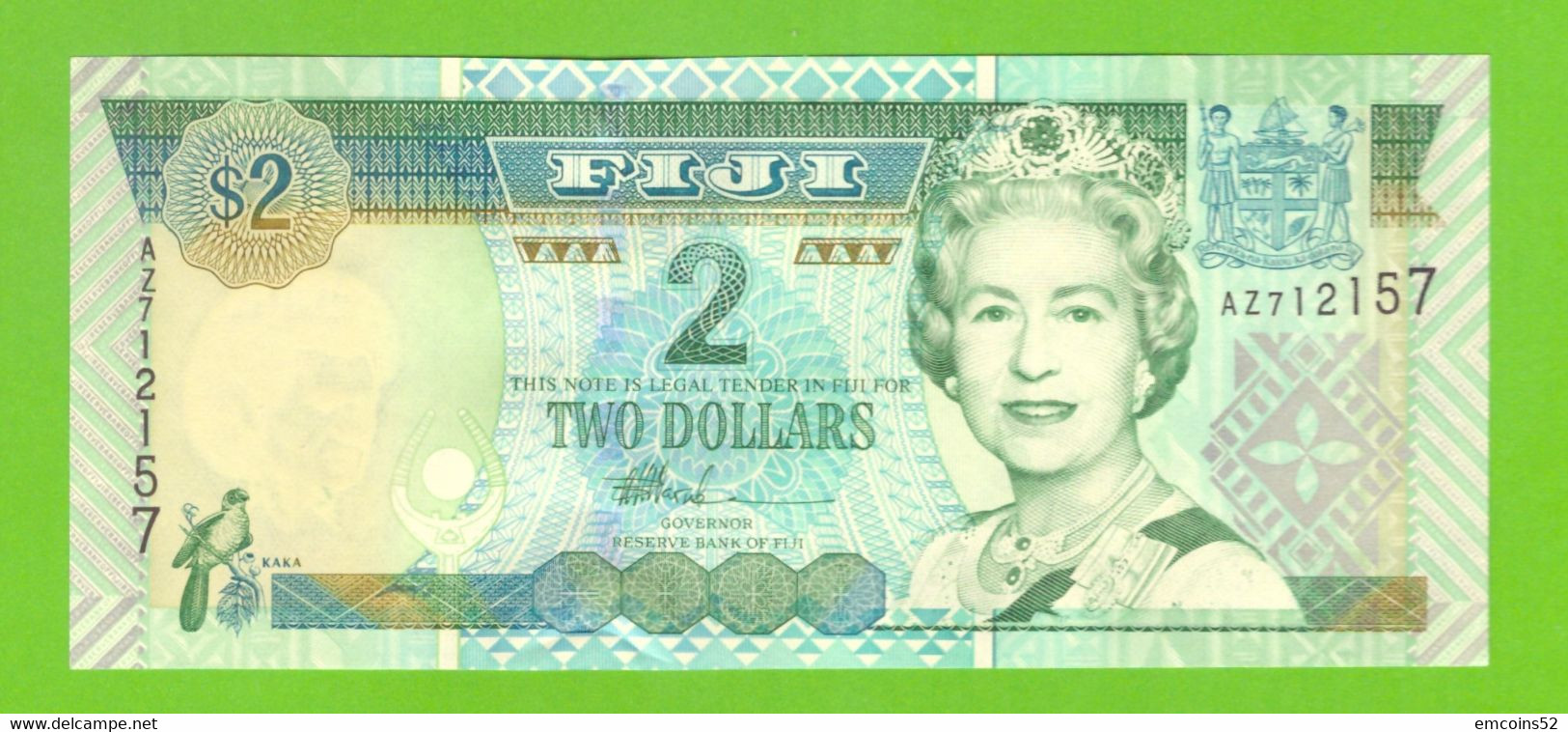 FIJI 2 DOLLARS 2002 P-104 UNC - Fidji