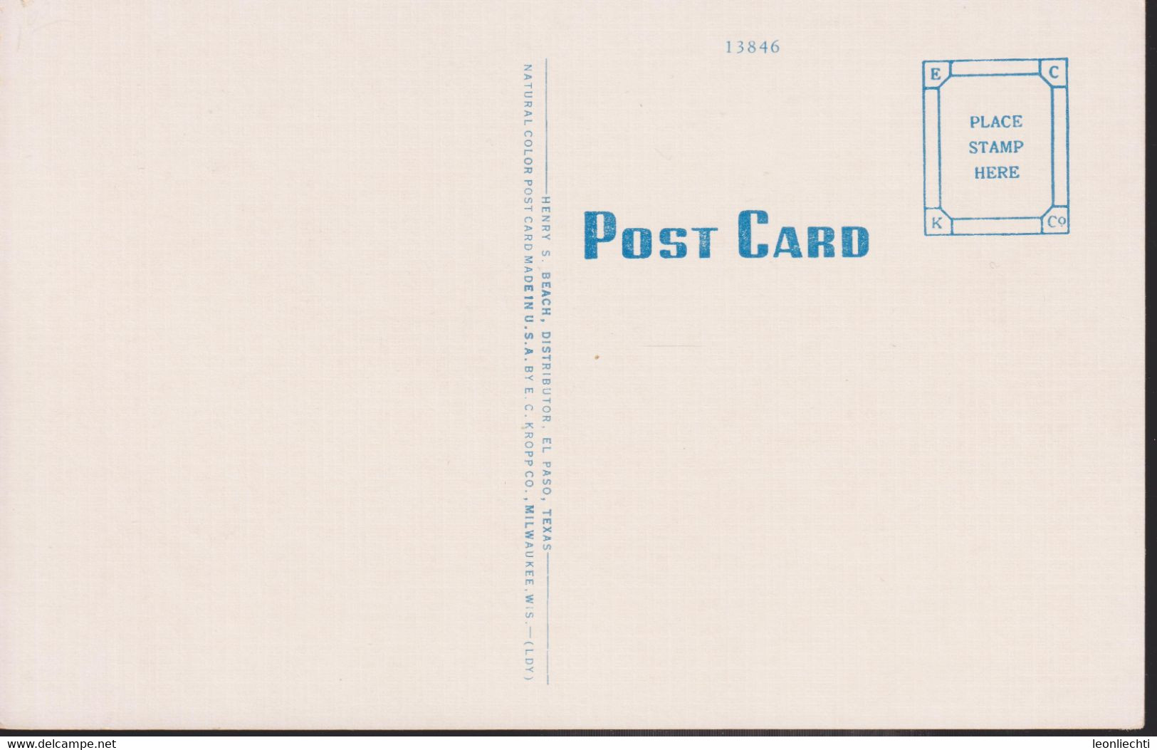 AK. POST CARD, MILLIS SREET, EL PASO, TEXAS. LOOKING WEST FROM UNITED STATES POST OFFICE - El Paso