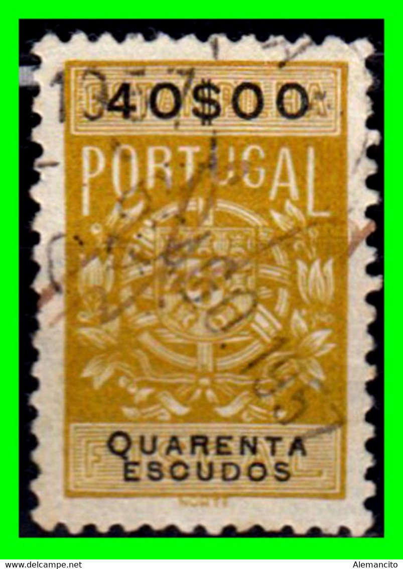 PORTUGAL  … ( EUROPA ) SELLO FISCAL 1940 - 40 ESCUDOS - Oblitérés
