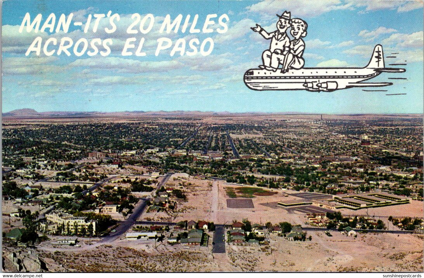 Texas El Paso Panoramic View 1963 - El Paso