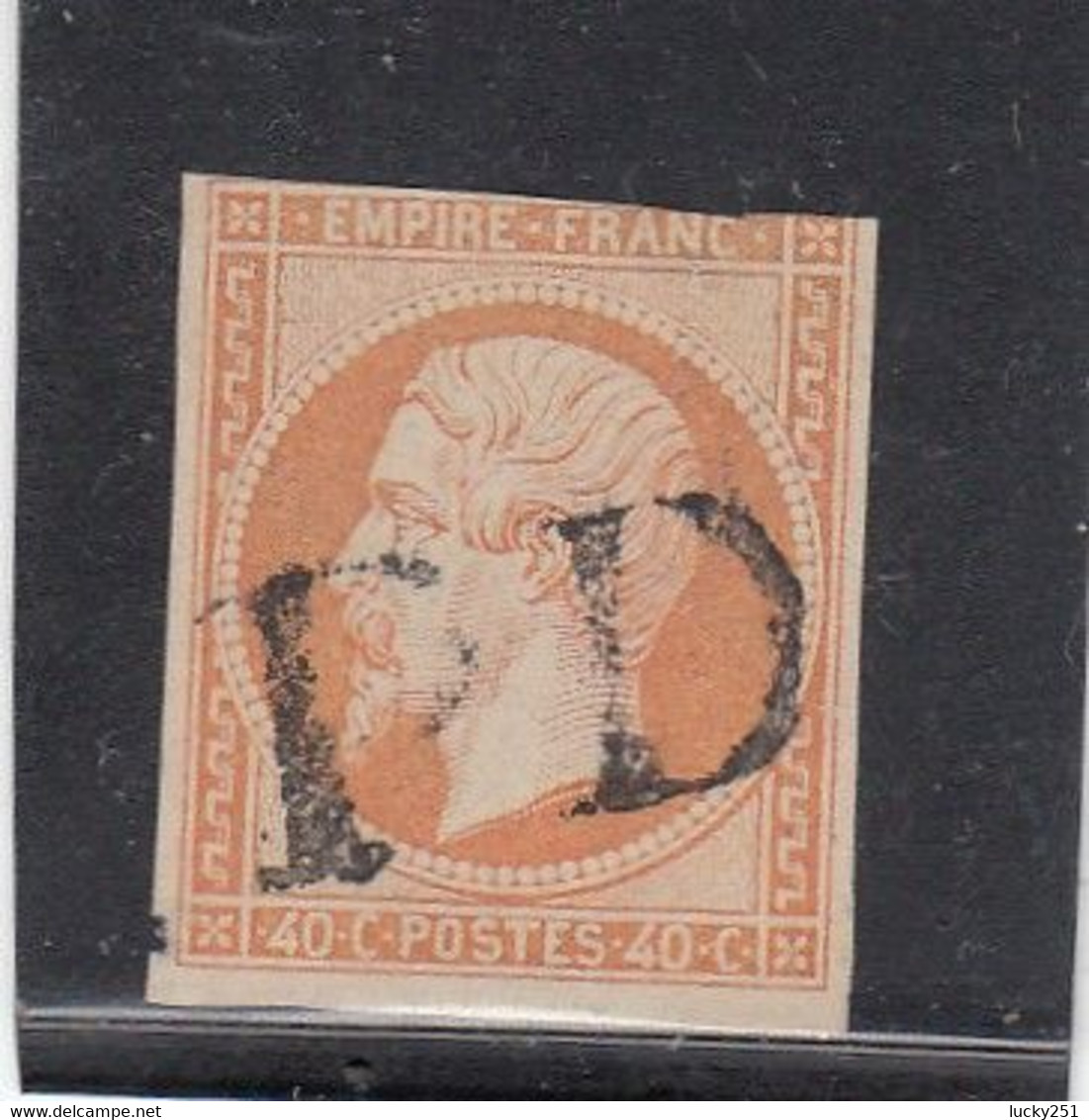 France -  Année 1853/62 - N°YT 16 - Type Empire - Oblitéré PD En Grande Lettre - 1853-1860 Napoléon III.