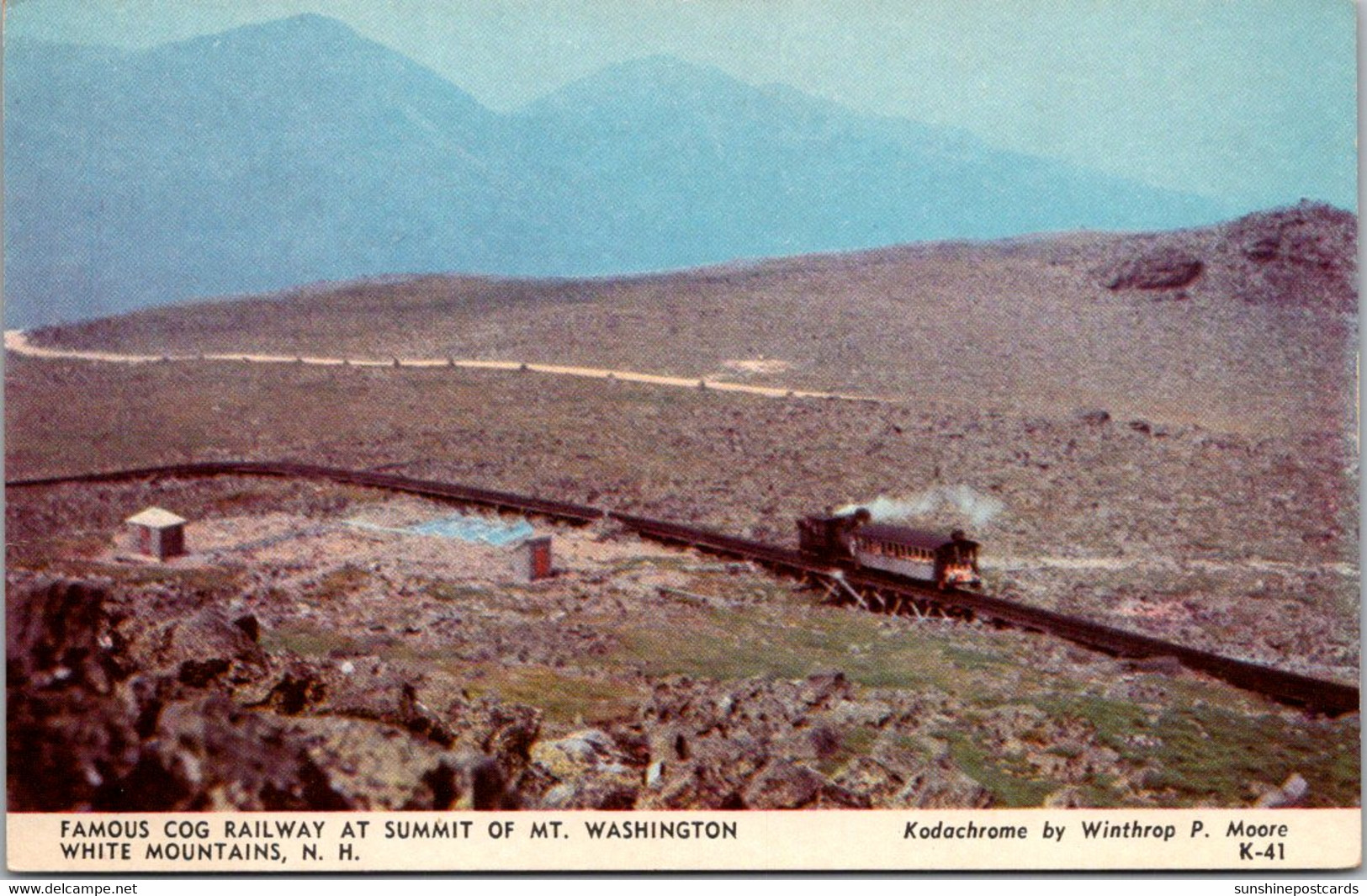 New Hampshire Famous Cog Railway At Summit Of Mt Washington - White Mountains