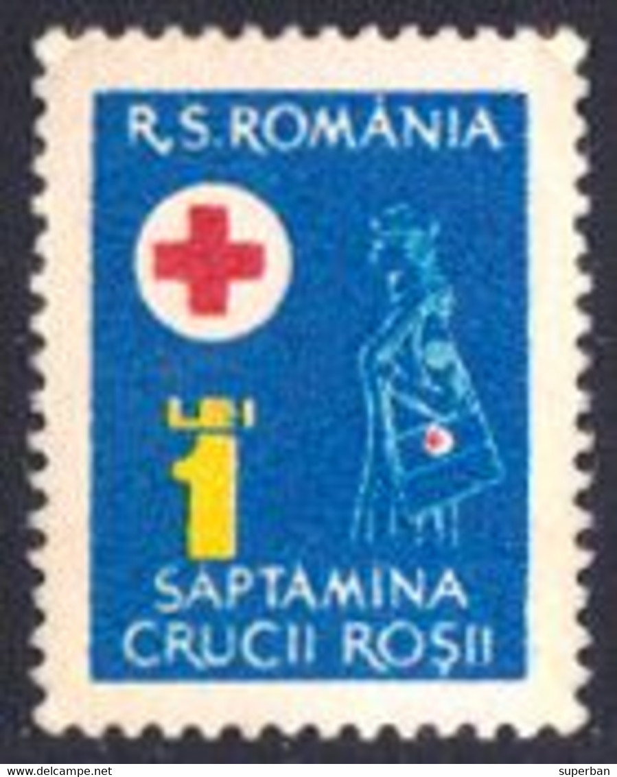 CRUCEA ROSIE / CROIX ROUGE / RED CROSS : SAPTAMÂNA CRUCII ROSII ~ 1965 - '970 ?  - BANDE : 4 X LEI 1 - MNH - RRR (ak803) - Revenue Stamps