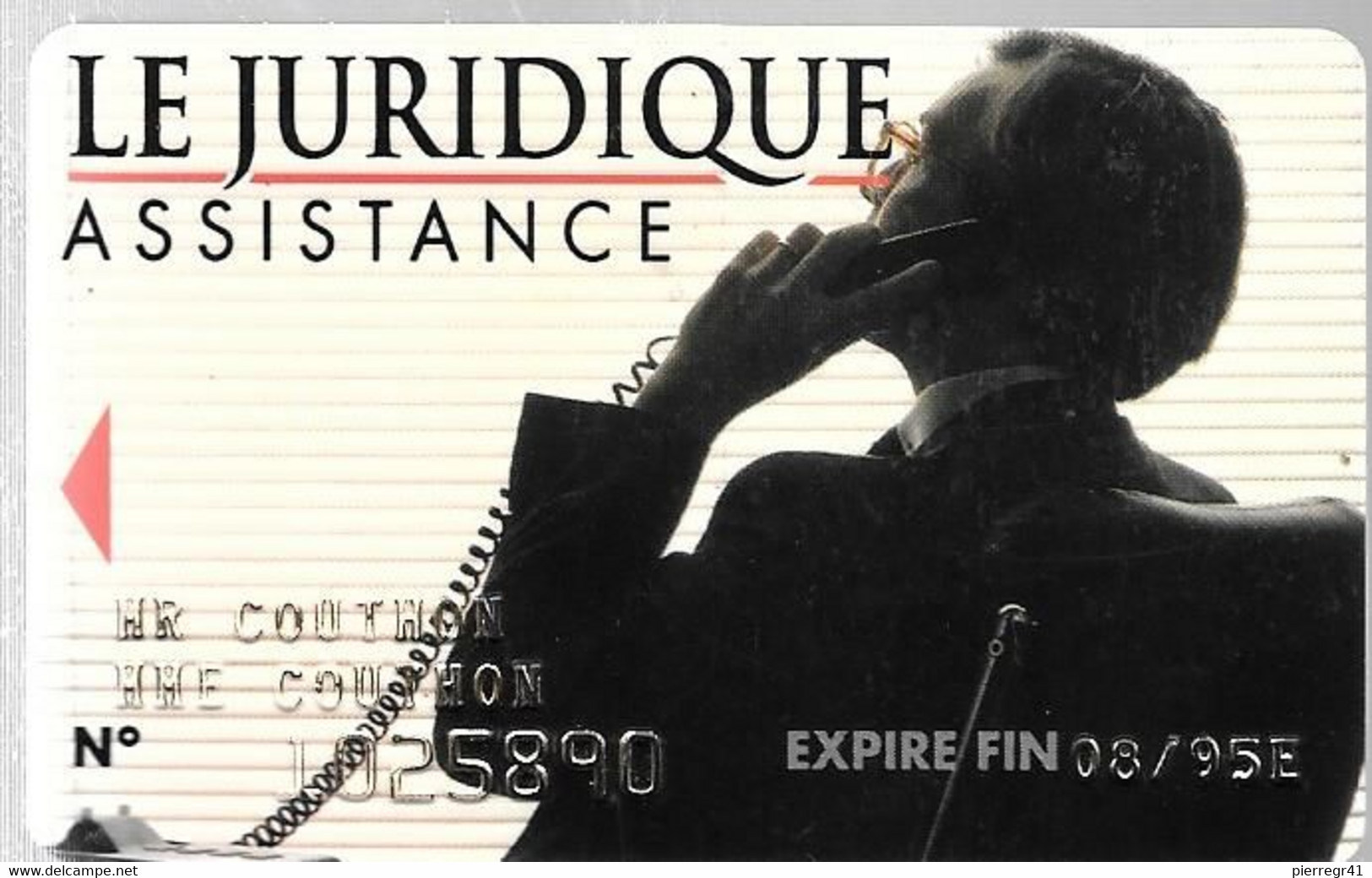 -CARTE-ADHERANT-ASSISTANCE Le JURIDIQUE-1995-Plastic Epais --TBE-RARE - Sonstige & Ohne Zuordnung