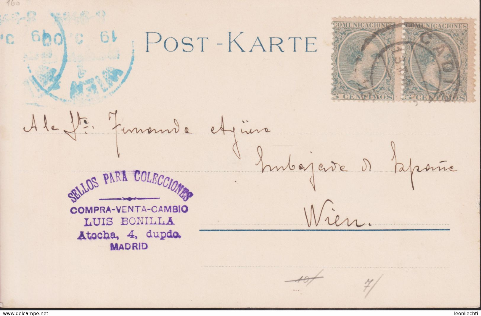 AK. POST - CARTE.  Altschweiz Briefmarken Abbildungen. Luis Bonilla, Sellos Para Colecciones. Gelaufen 1900 - Timbres (représentations)