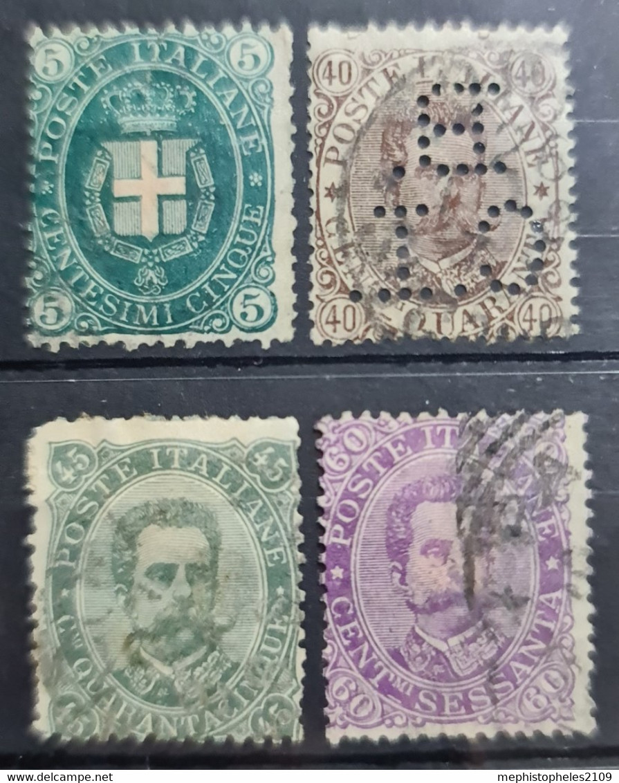 ITALY / ITALIA 1889 - Canceled - Sc# 52, 53, 54, 55 - Usati