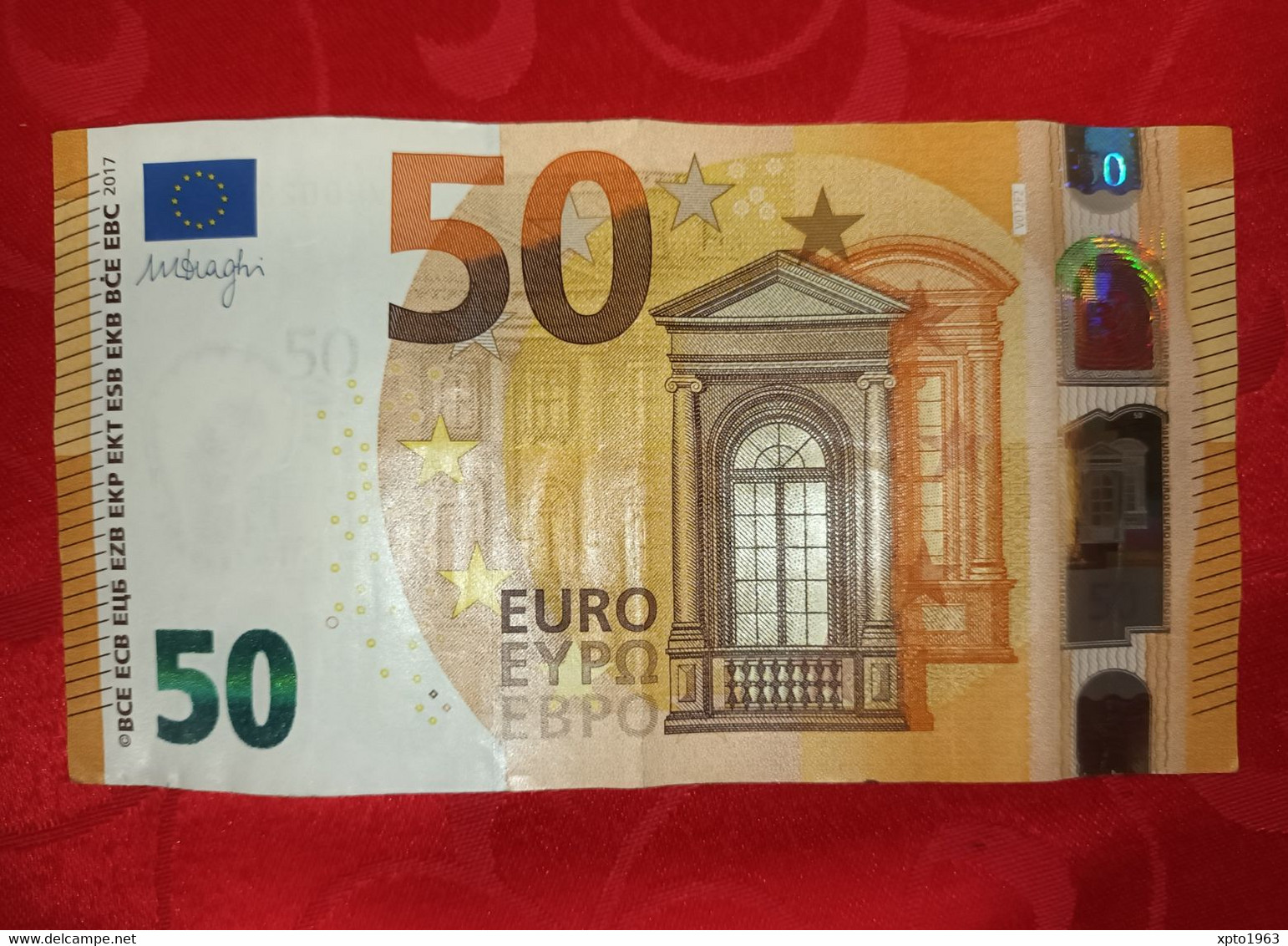 VH - TESTNOTE - 50 EURO ESPAÑA - V012 F2 - Serial Number: VH0028175656 - CIRCULATED - 50 Euro