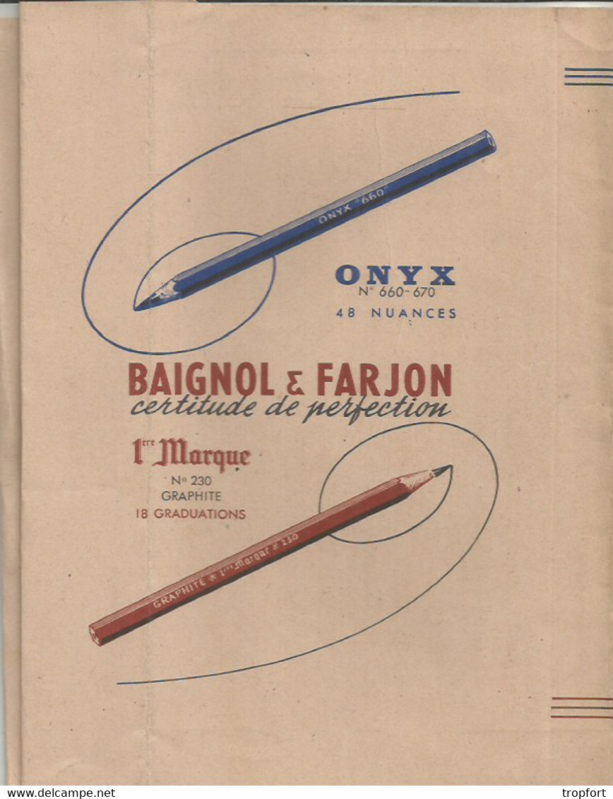 Protège-Cahiers  STYLOS BAGNOL ET FARJON  CRAYONS - B