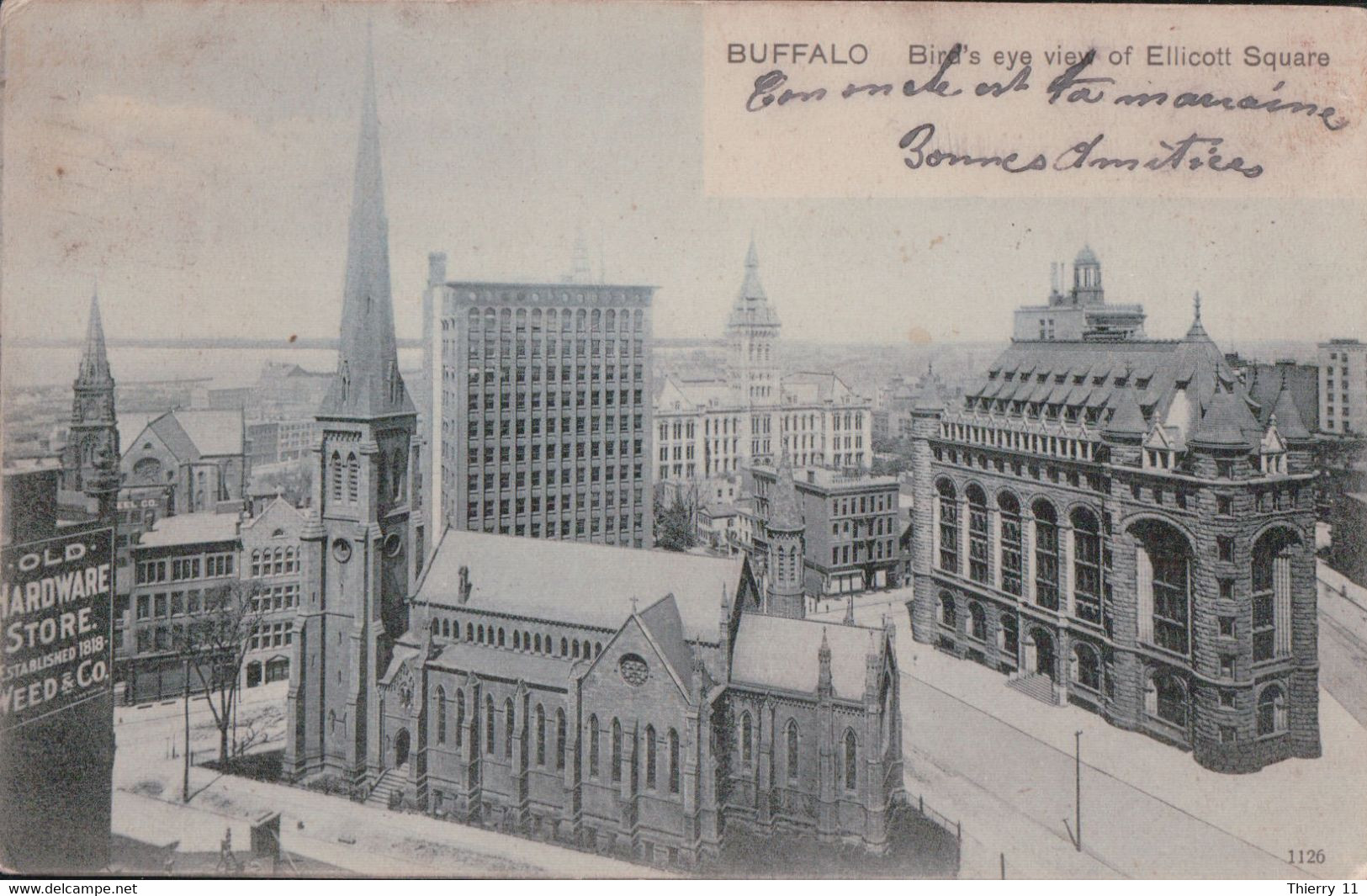 Cpa Buffalo Bird's Eye View Of Ellicott Square - Buffalo