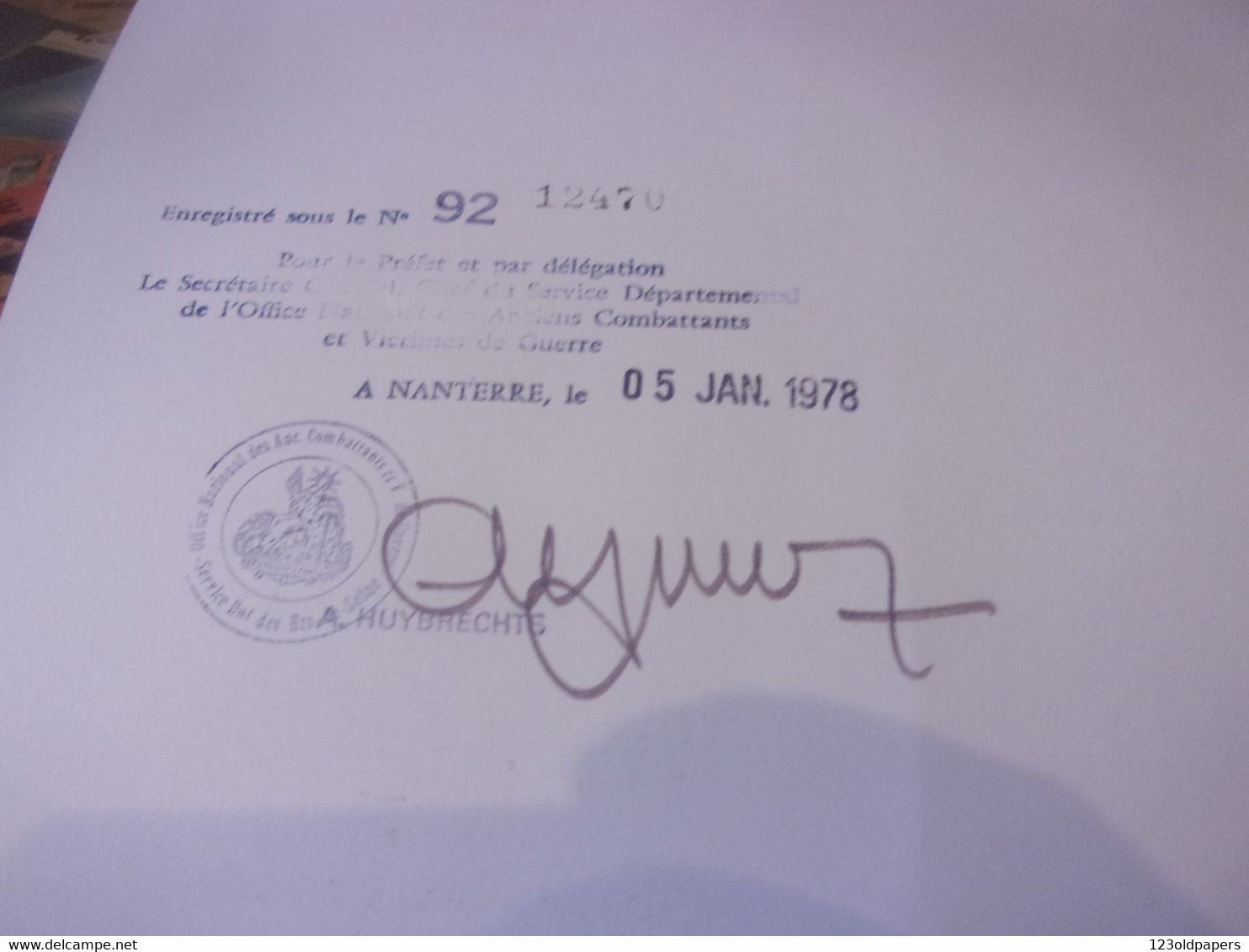 ♥️  Certificat 1978 Services Rendus à La Nation Opérations Afrique Du Nord SECURITE ET MAINTIEN DE L ORDRE REPUBLIQUE FR - Dokumente